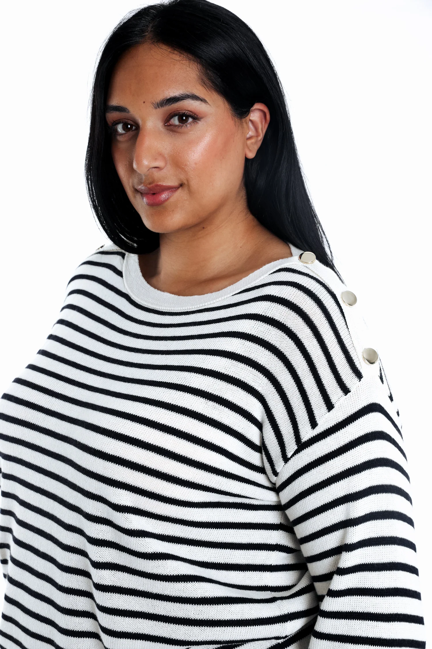 Pull marinière avec boutons - Image 3
