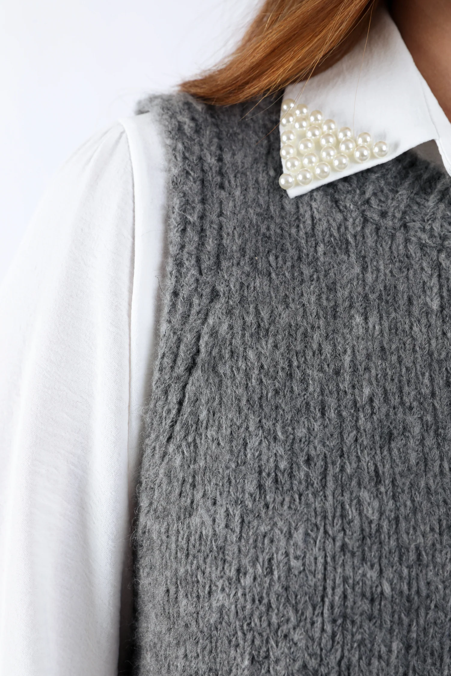 Pull sans manches uni à franges - Image 5
