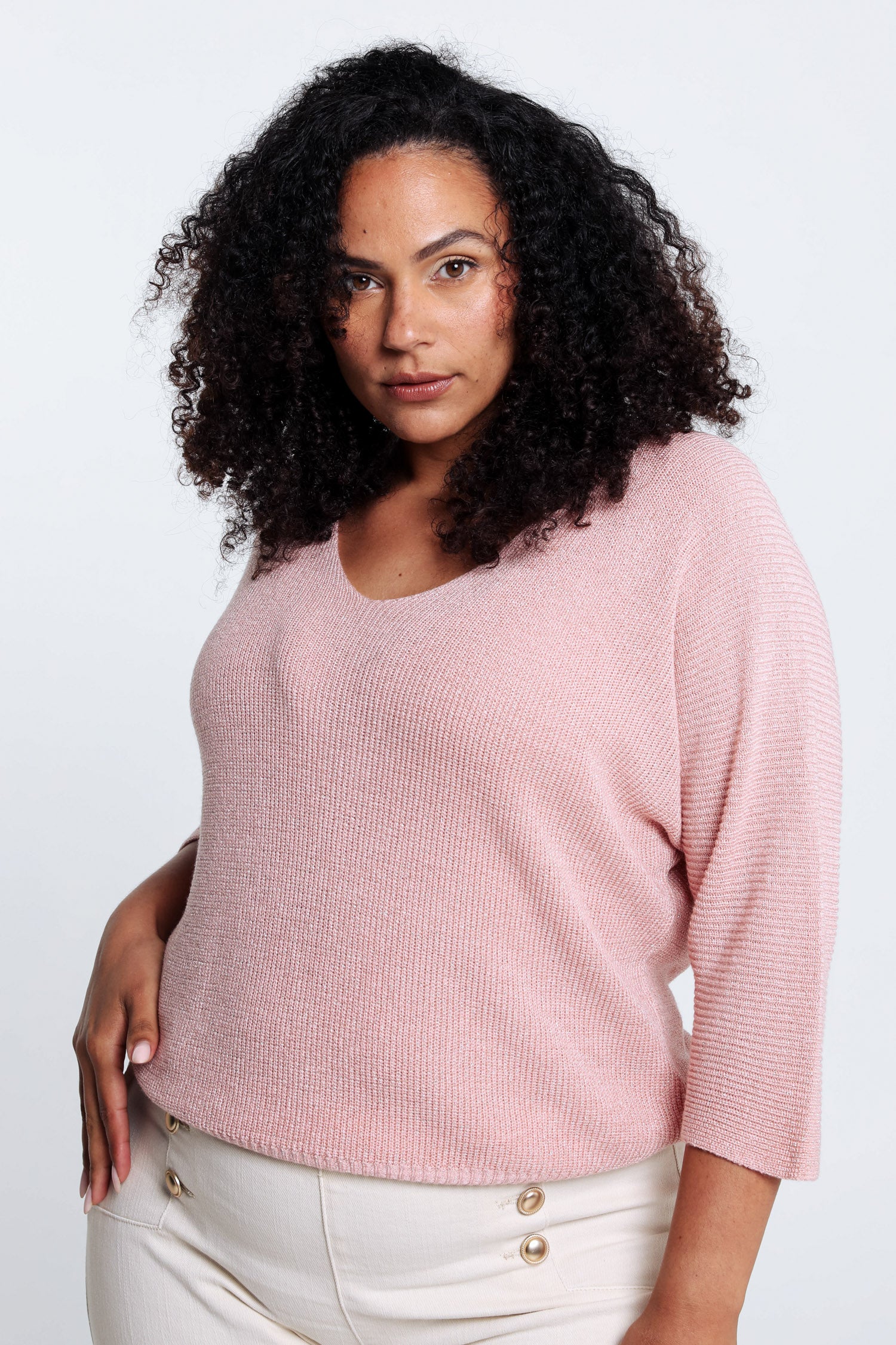 Pull  uni avec lurex