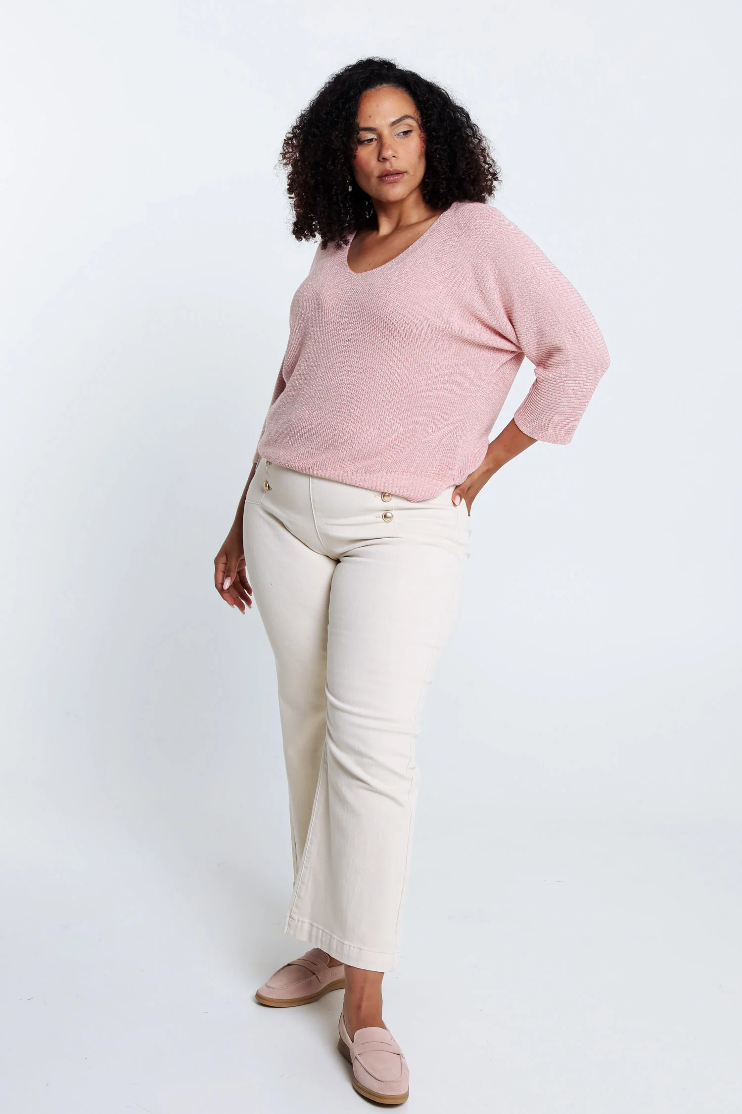 Pull  uni avec lurex - Image 6