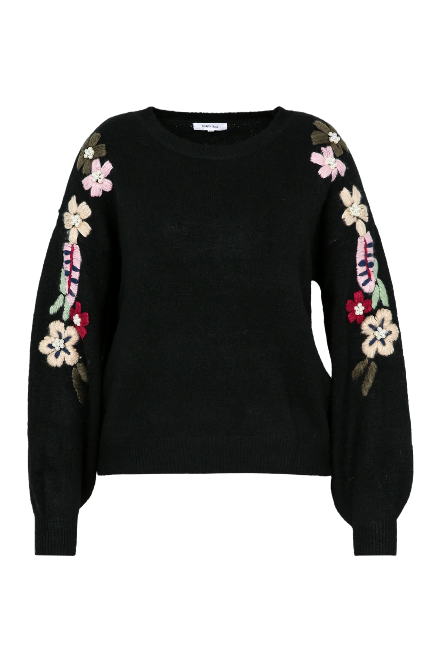 Pull uni avec manches détail broderies - Image 10