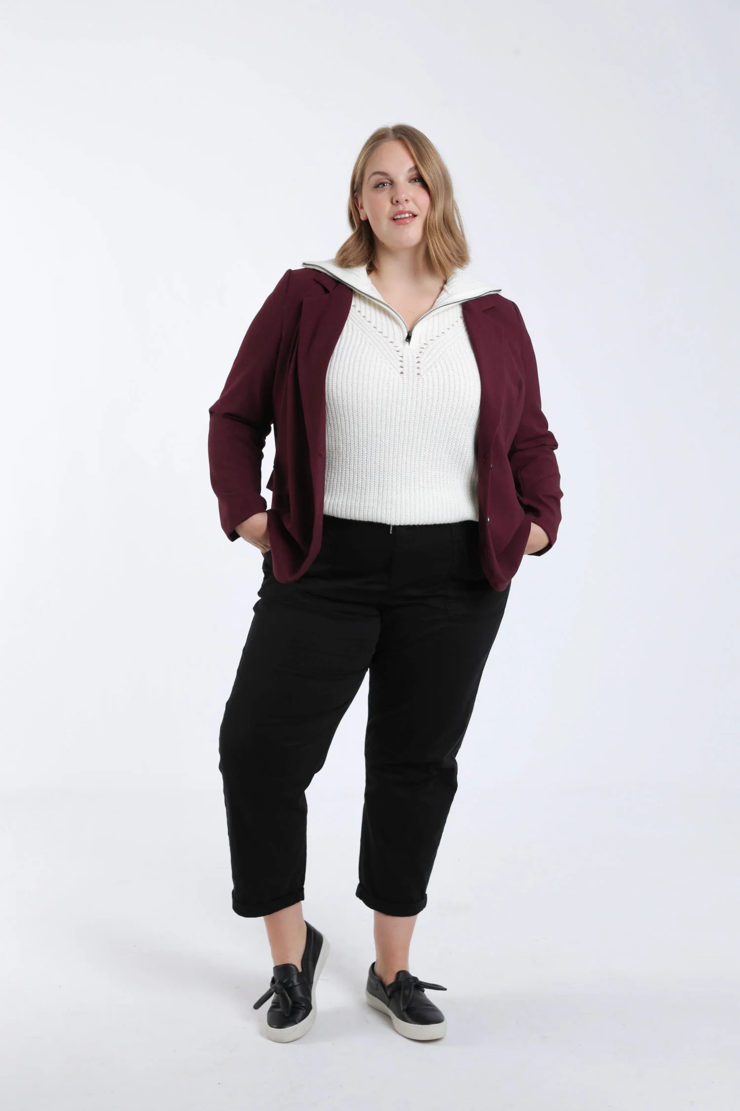 Pull uni col zippé - Image 8