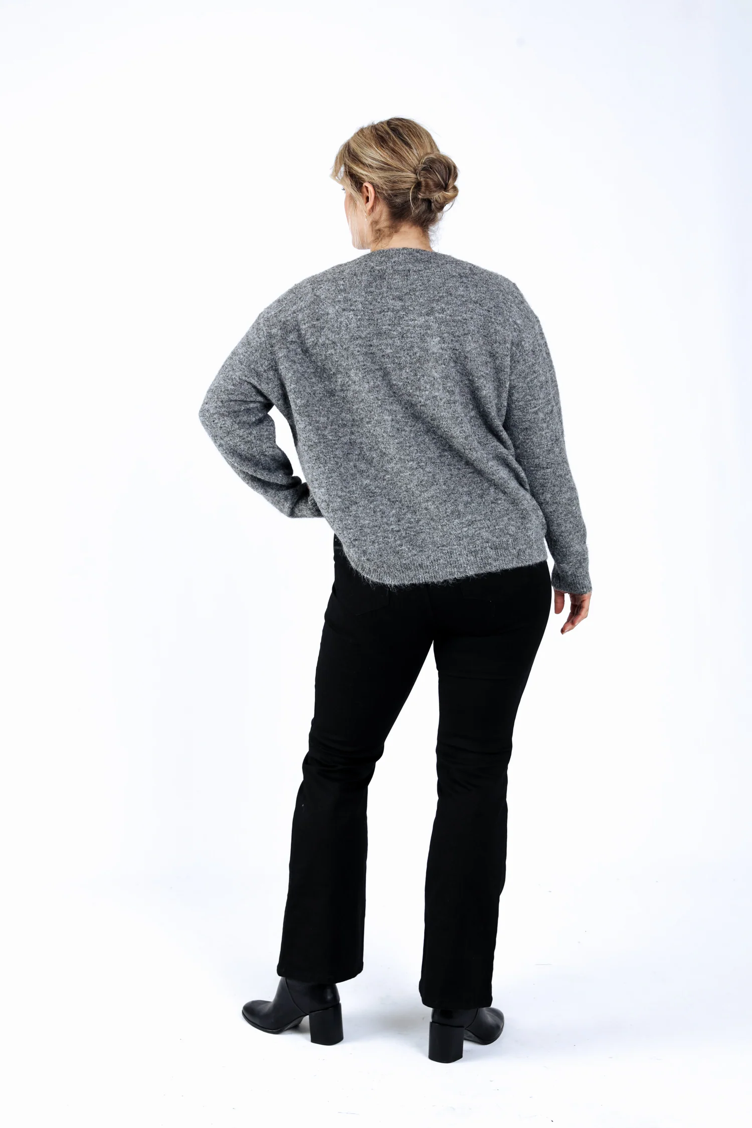 Pull uni détails strass - Image 2
