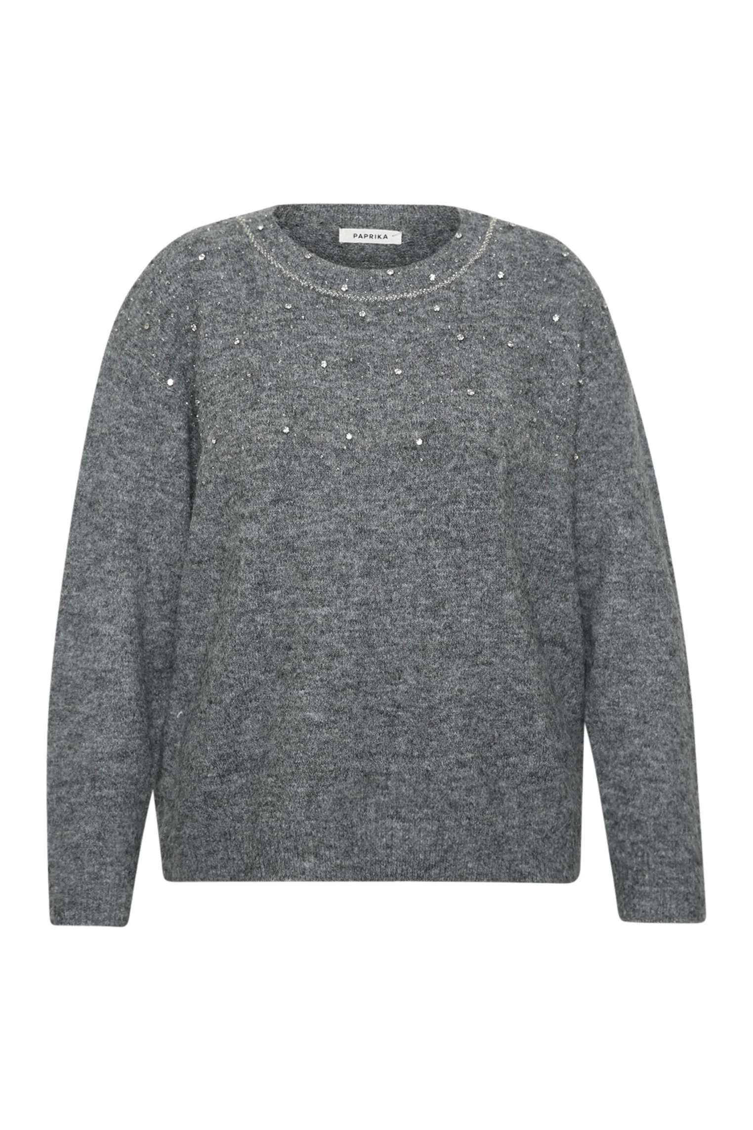 Pull uni détails strass - Image 7