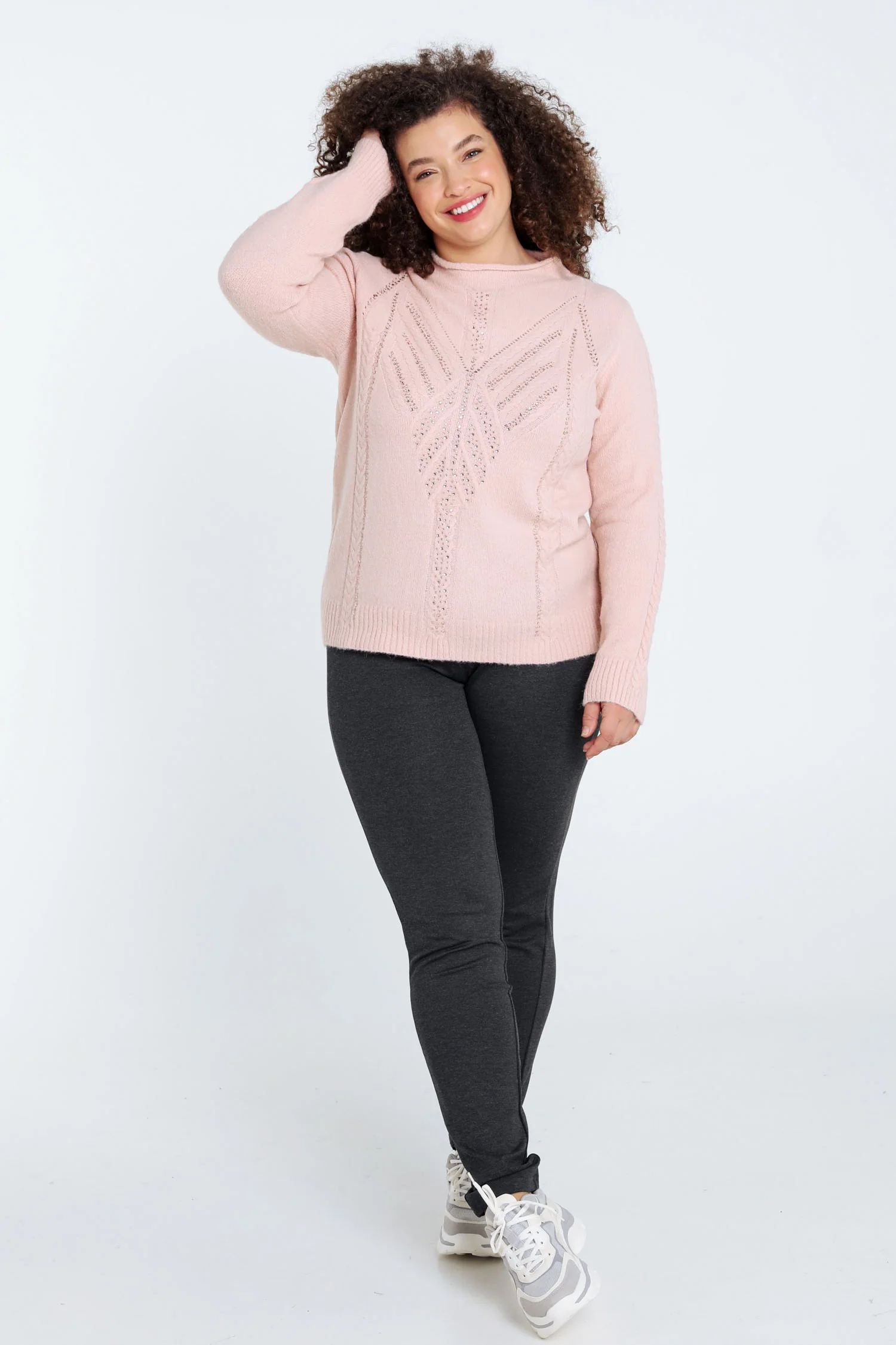 Pull uni torsade et strass - Image 19