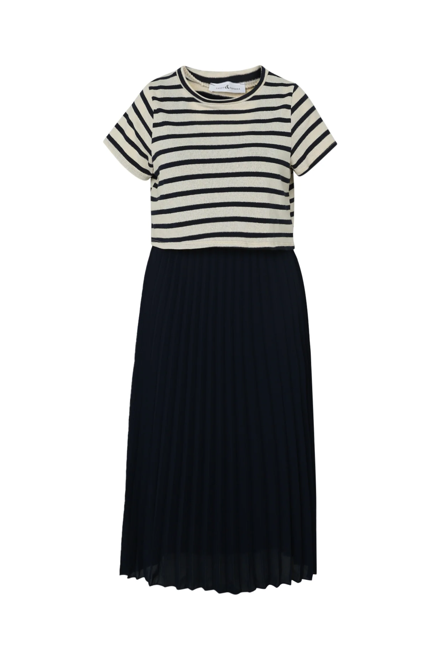 Robe 2 en 1 marinière et bas plissé - Image 10