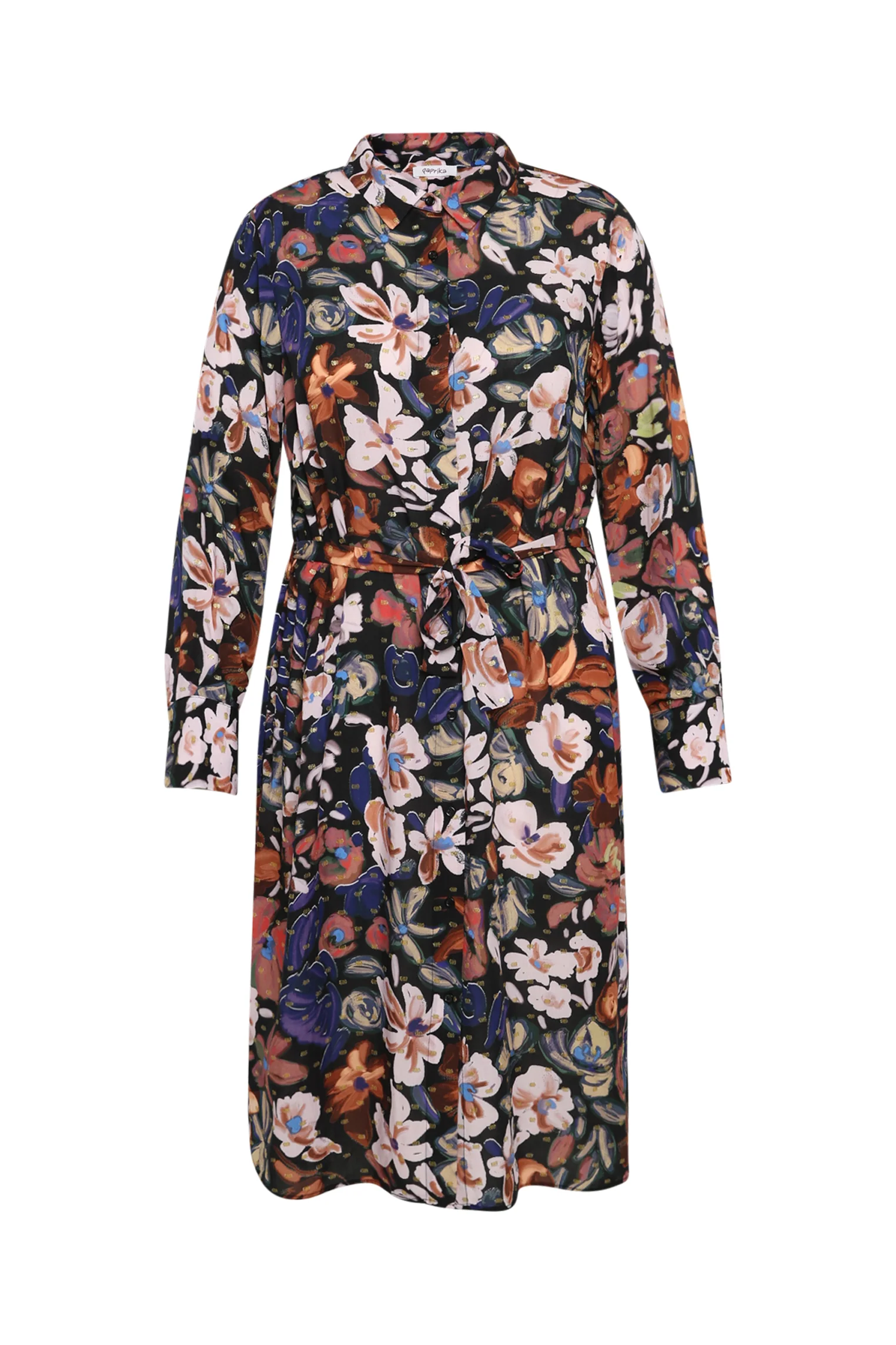 Robe chemise à fleurs avec lurex - Image 10