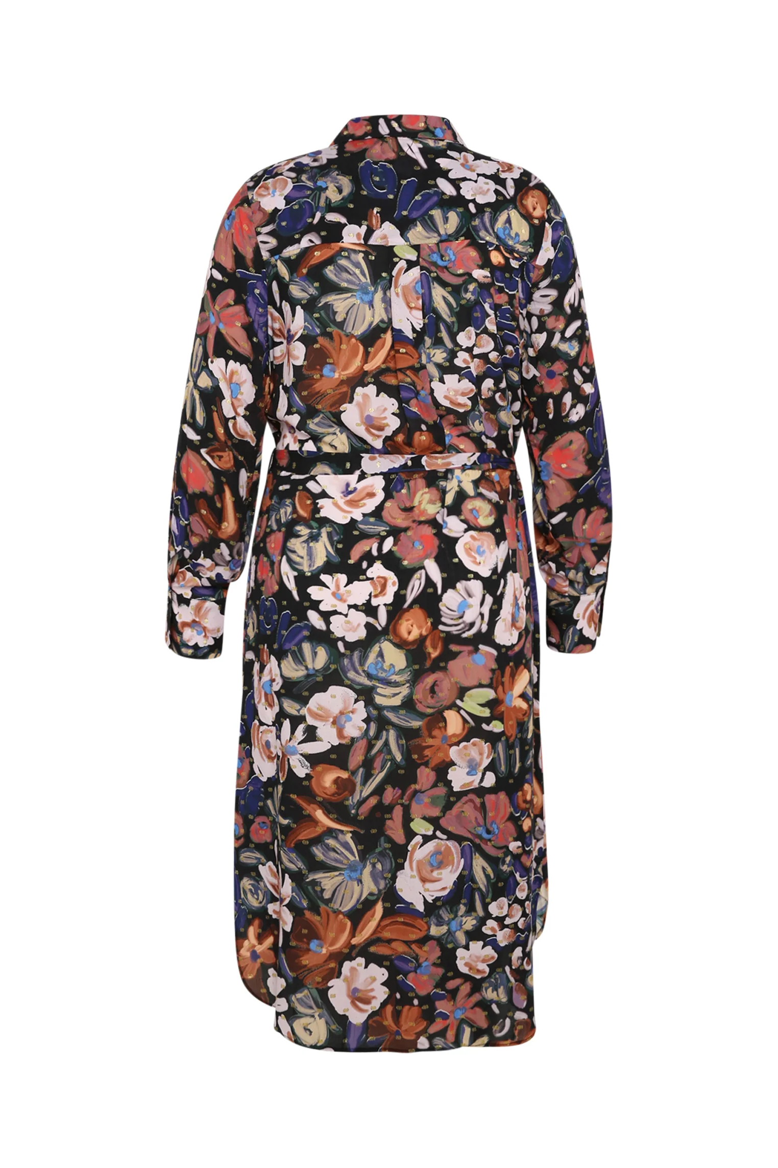Robe chemise à fleurs avec lurex - Image 11