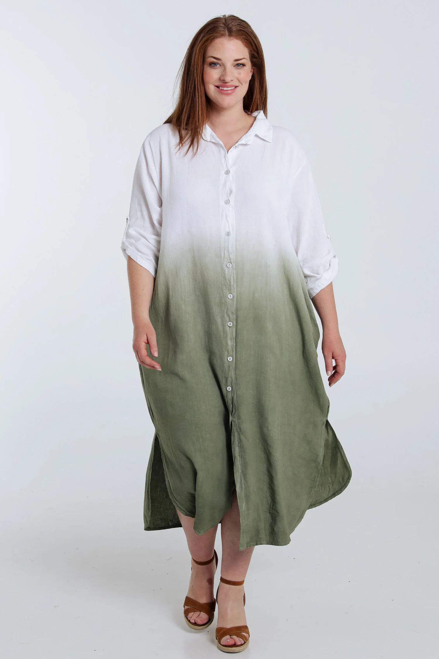 Robe chemise en lin et viscose tie&dye - Image 7