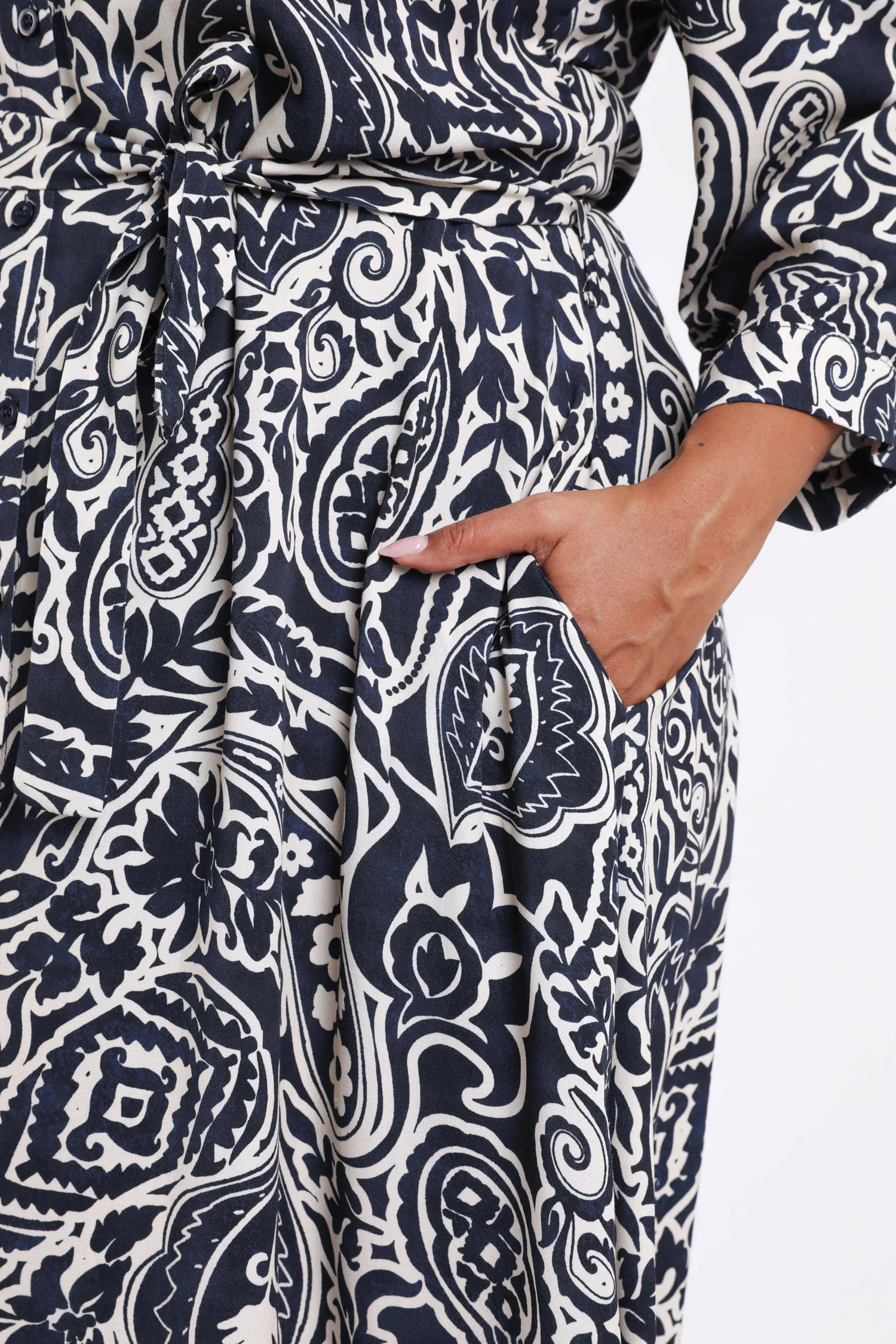 Robe chemise en viscose imprimé cachemire - Image 6