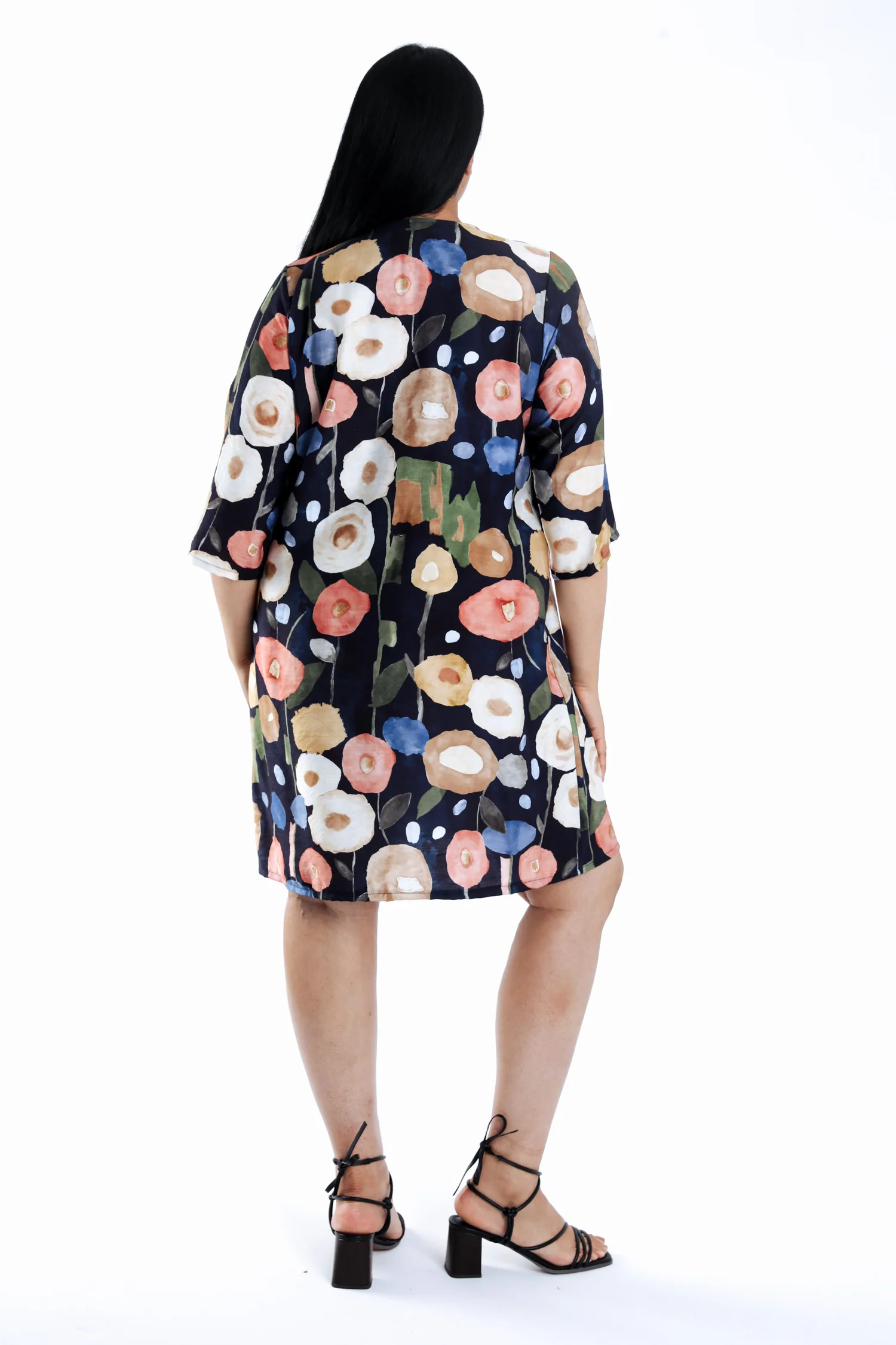 Robe courte en viscose imprimé coquelicots - Image 2