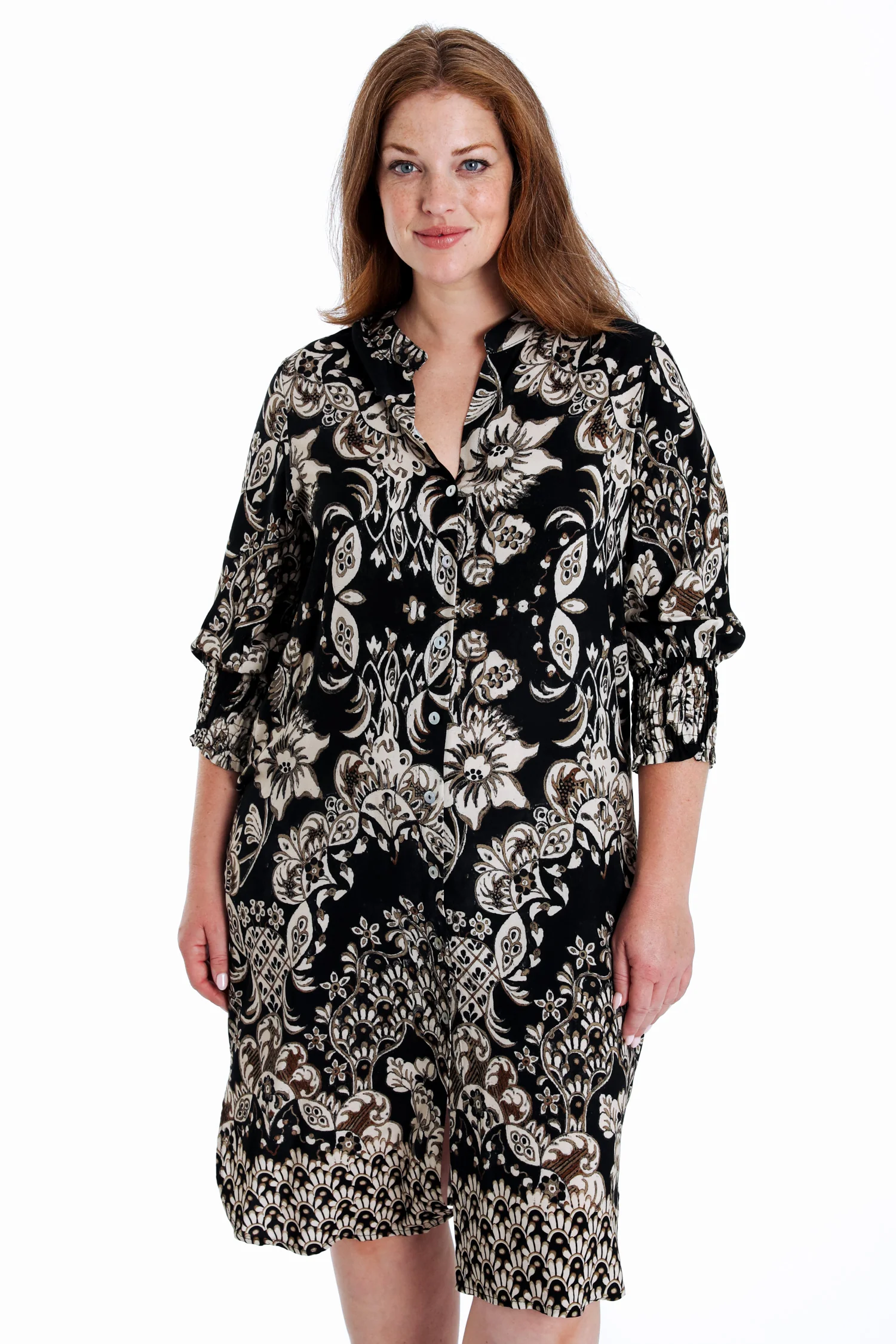 Robe courte en viscose imprimé floral