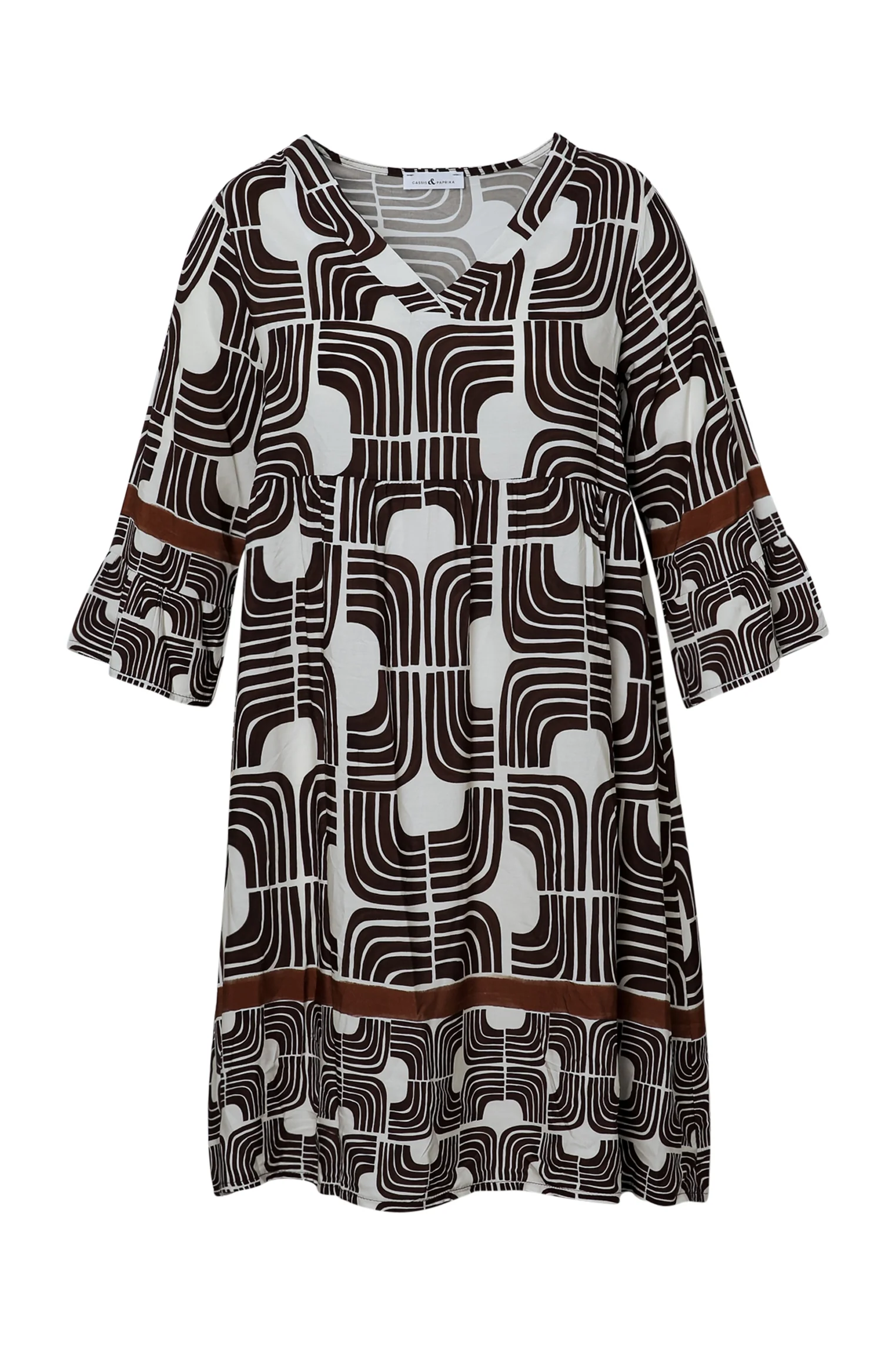 Robe courte en viscose imprimé graphique - Image 10