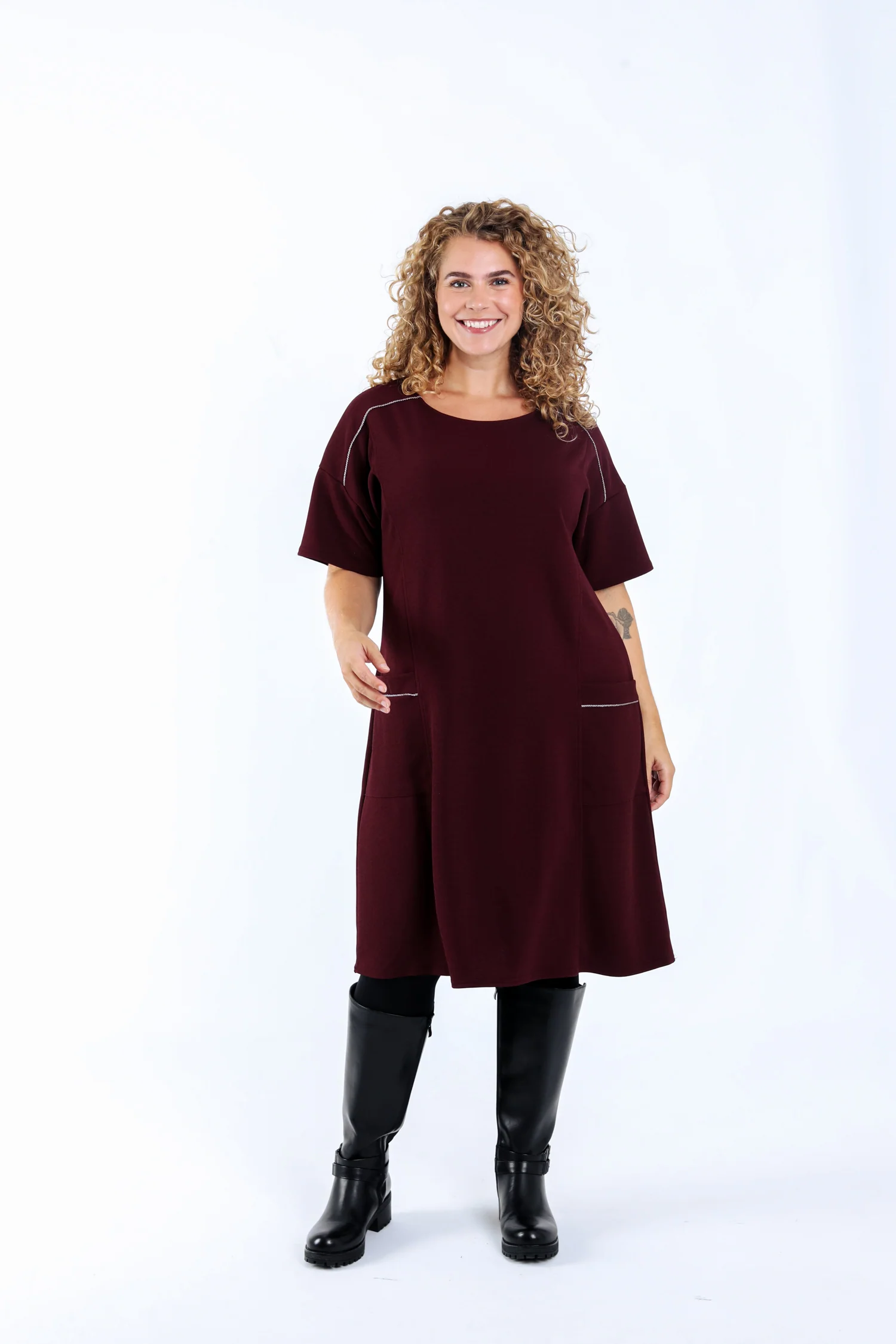Robe courte unie