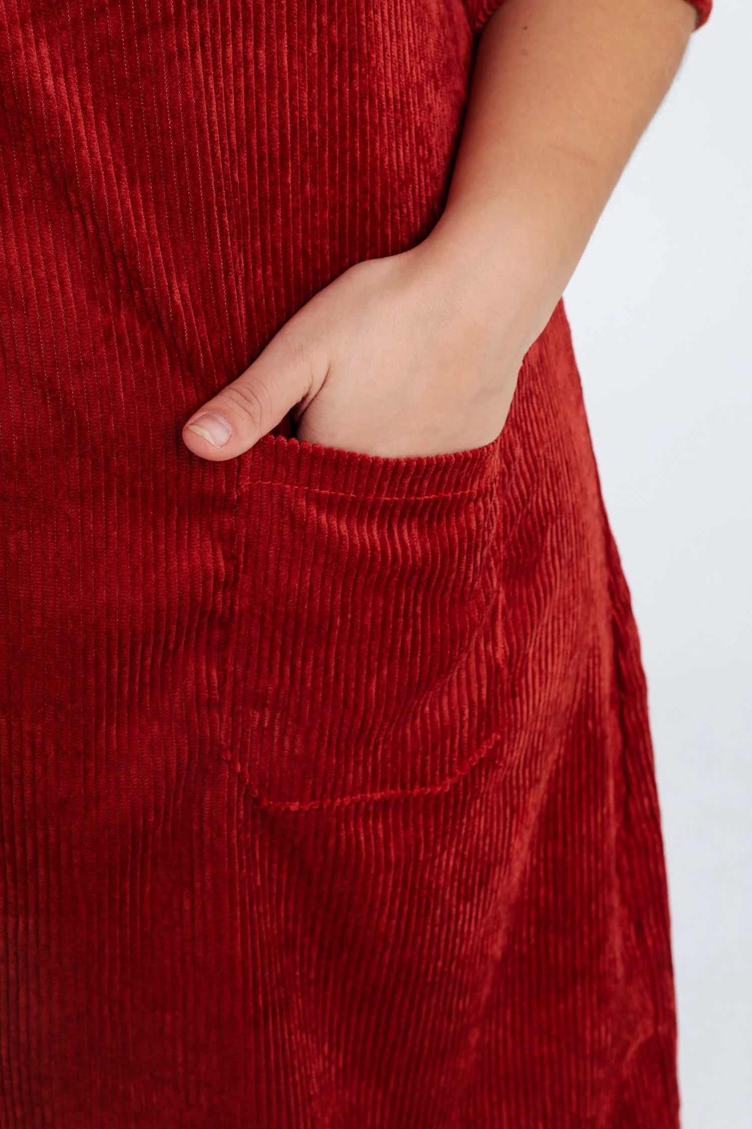 Robe courte unie en velours - Image 27