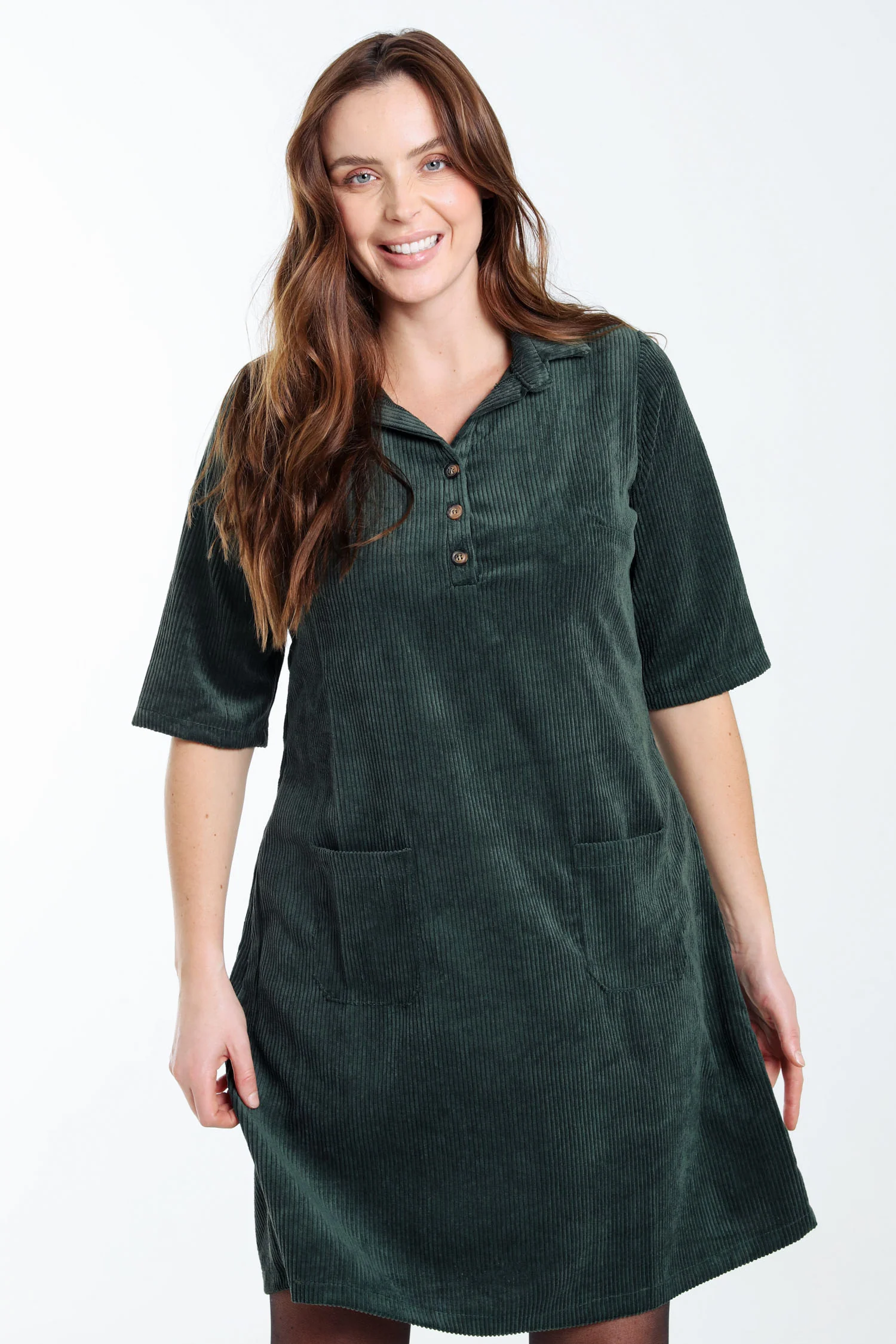 Robe courte unie en velours - Image 34