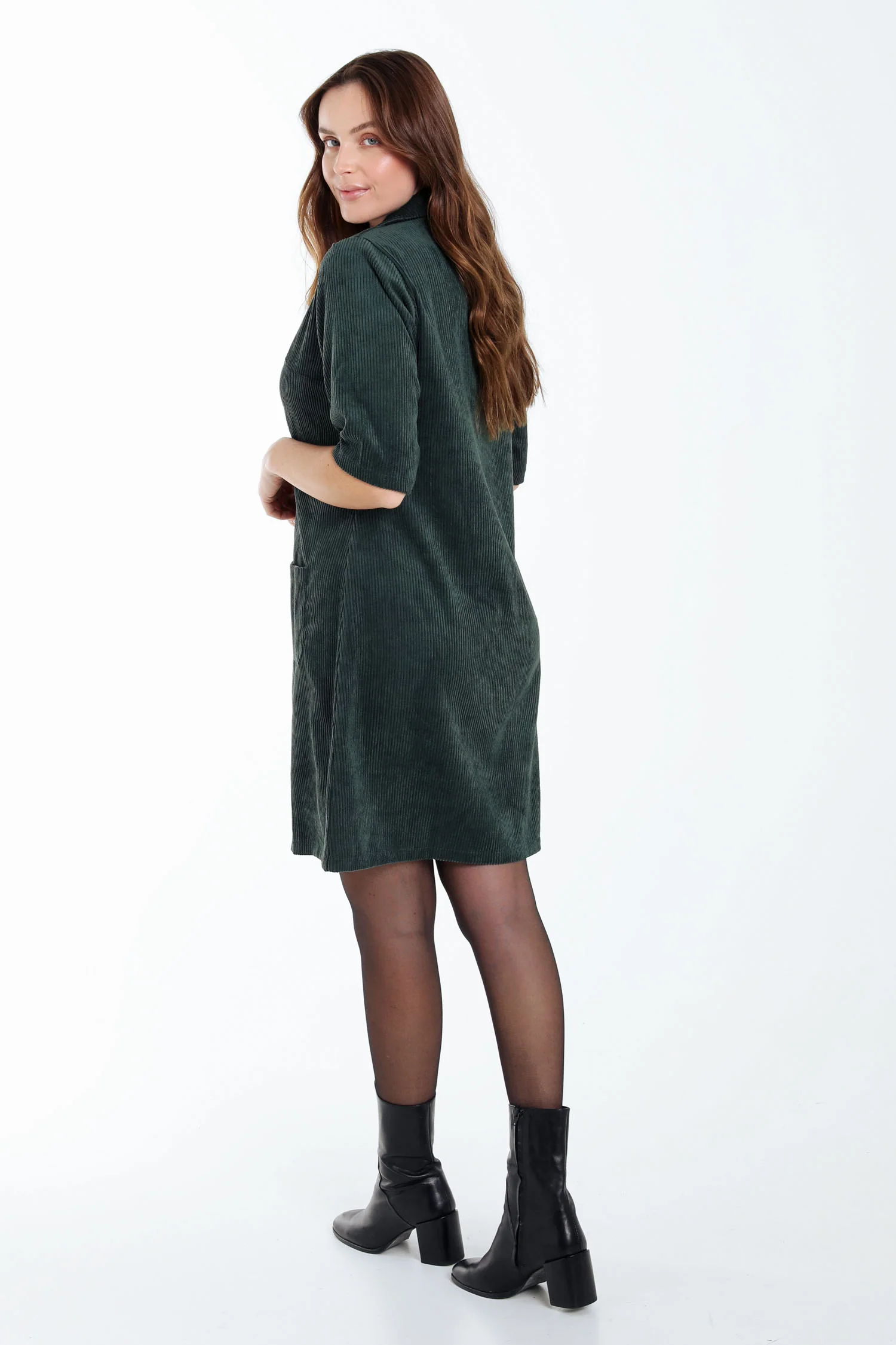 Robe courte unie en velours - Image 35