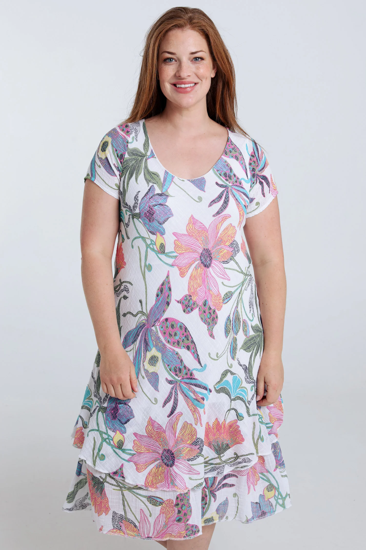 Robe en gaze de coton imprimé floral