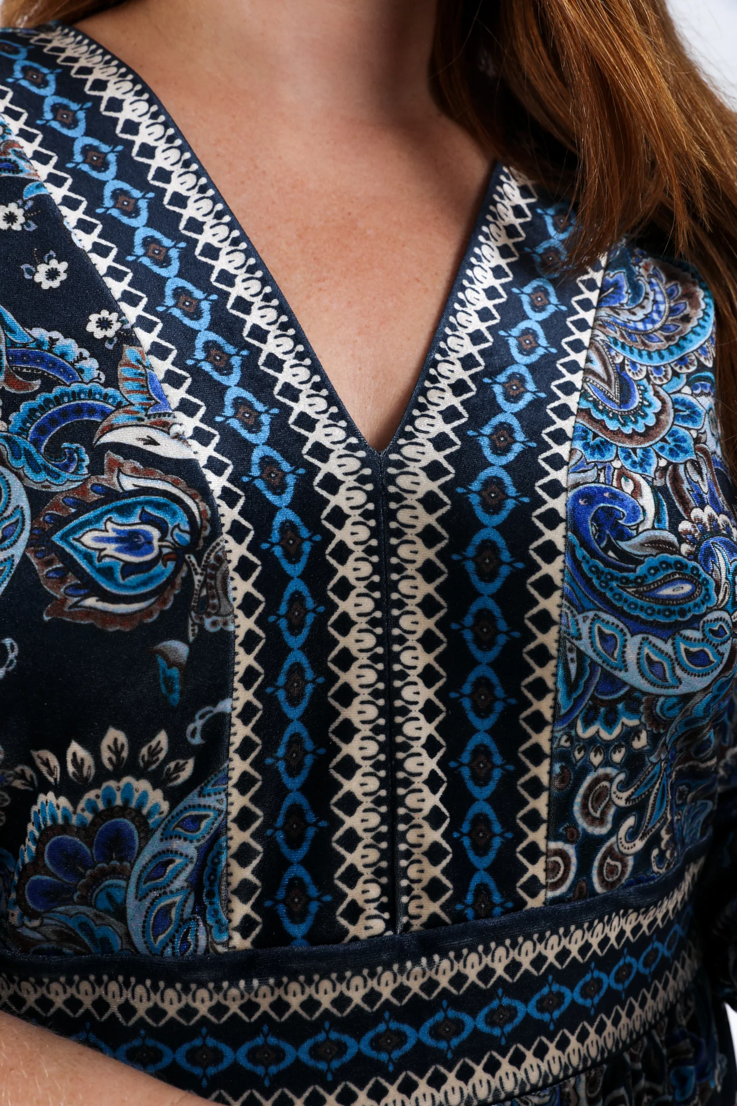 Robe en velours imprimé cachemire - Image 4