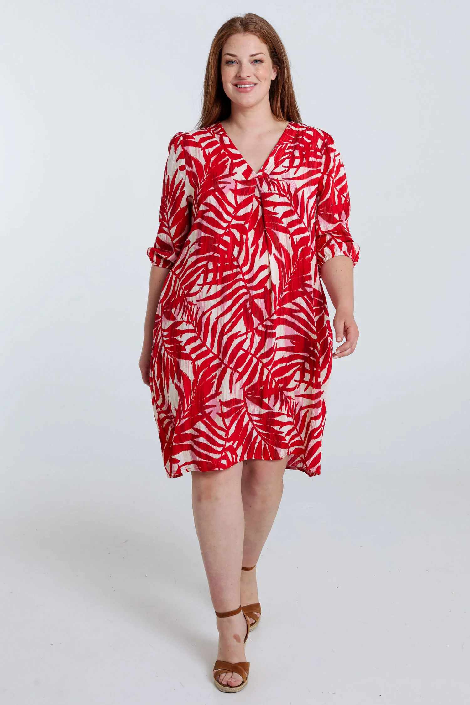 Robe en viscose imprimé feuillage - Image 7