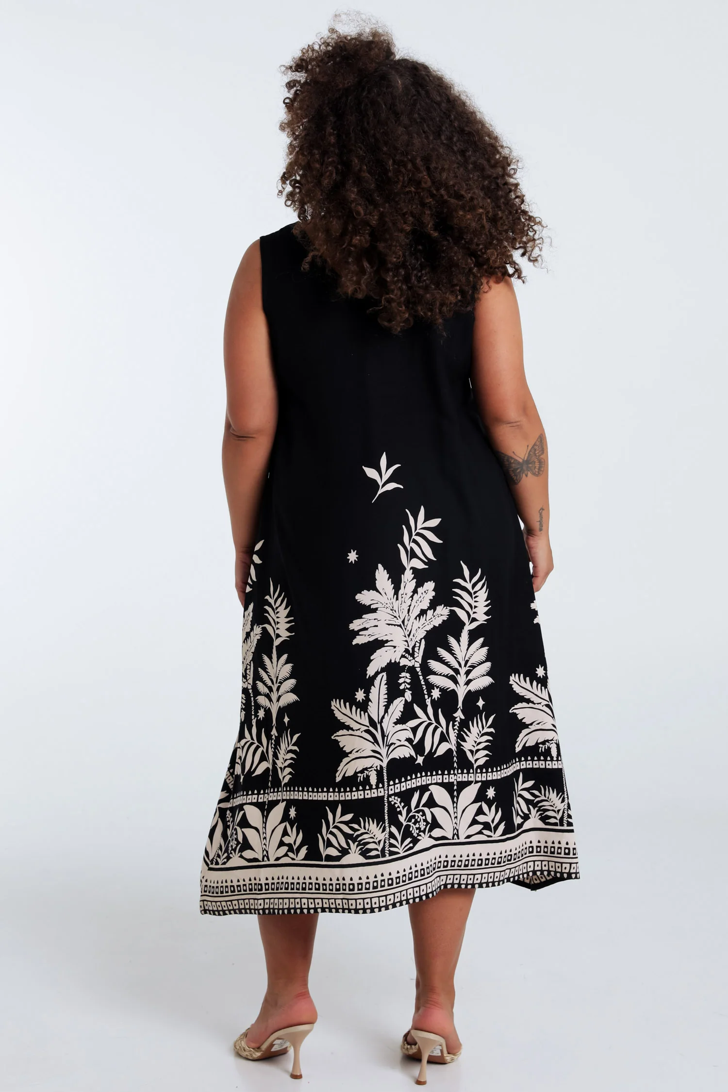 Robe en viscose imprimé feuillage - Image 2