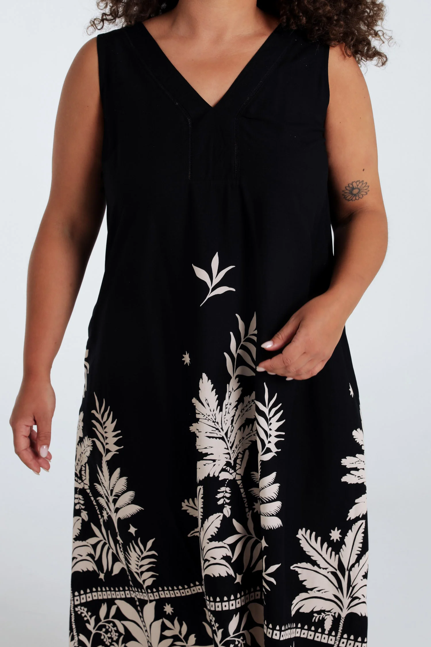 Robe en viscose imprimé feuillage - Image 6