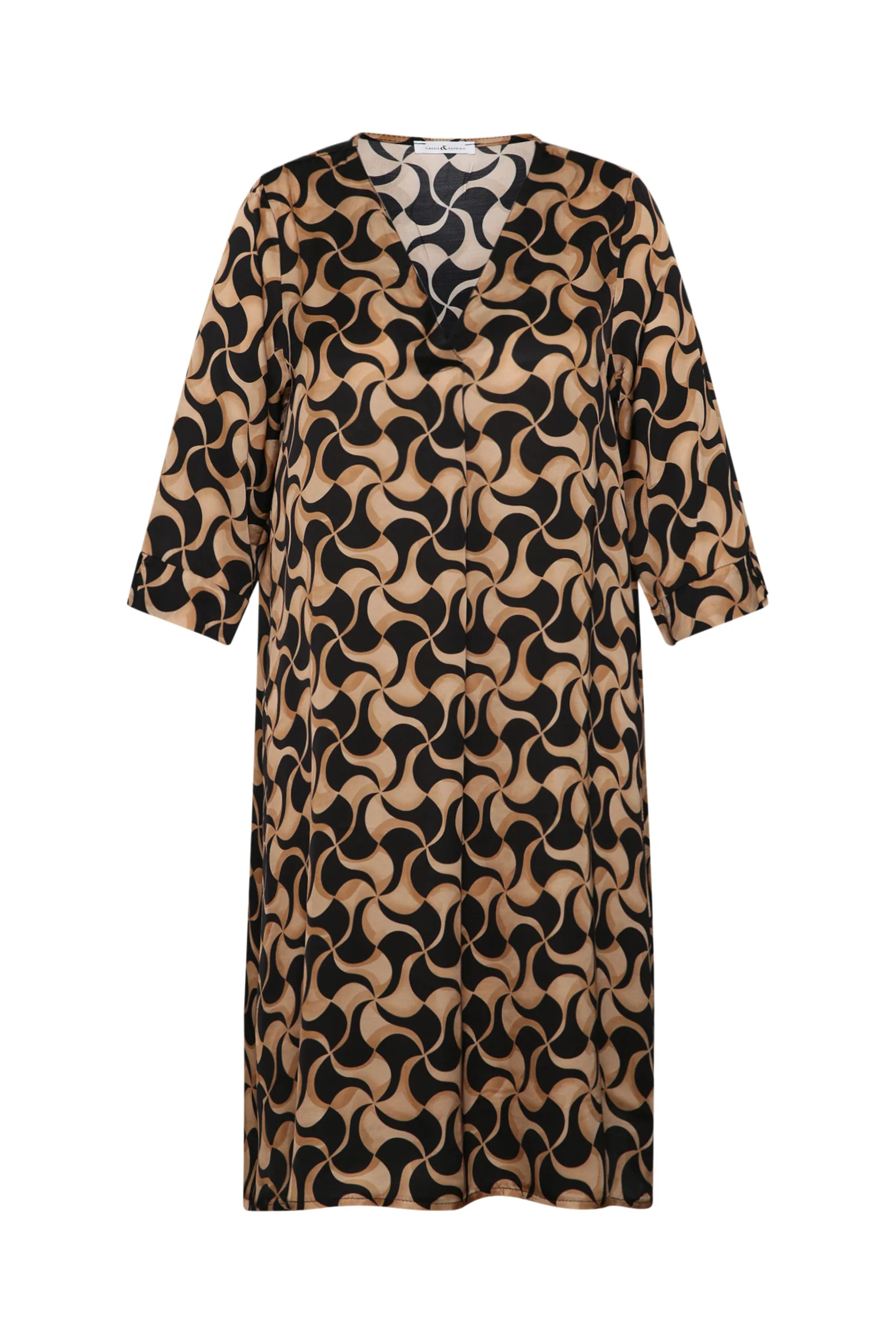 Robe en viscose imprimé graphique - Image 9