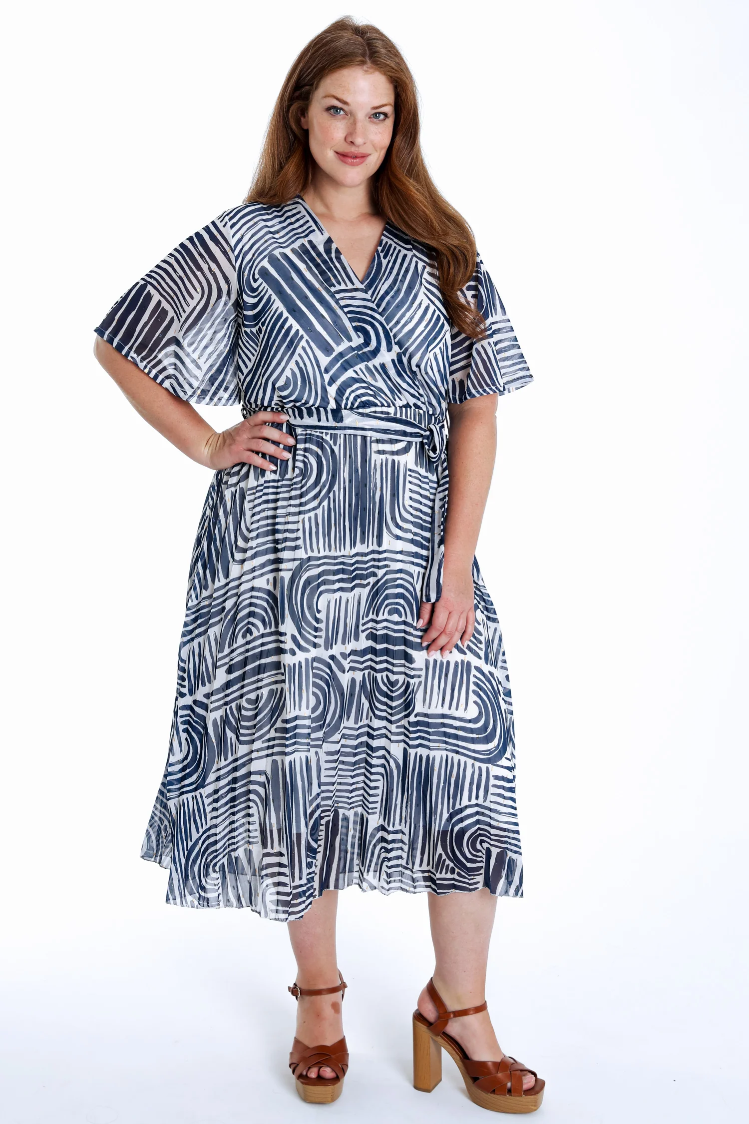 Robe en voile imprimé fleurs floues - Image 8