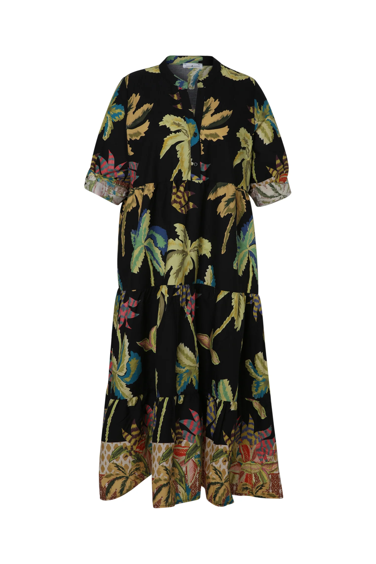 Robe longue en coton imprimé palmier - Image 10