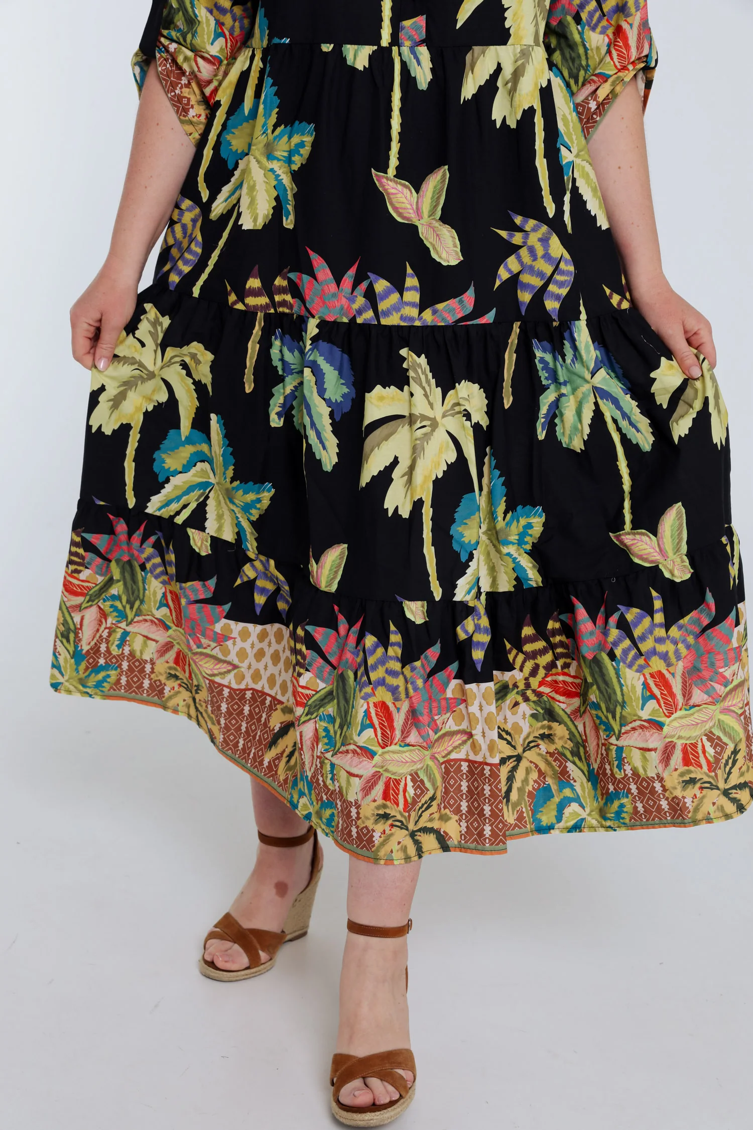 Robe longue en coton imprimé palmier - Image 5