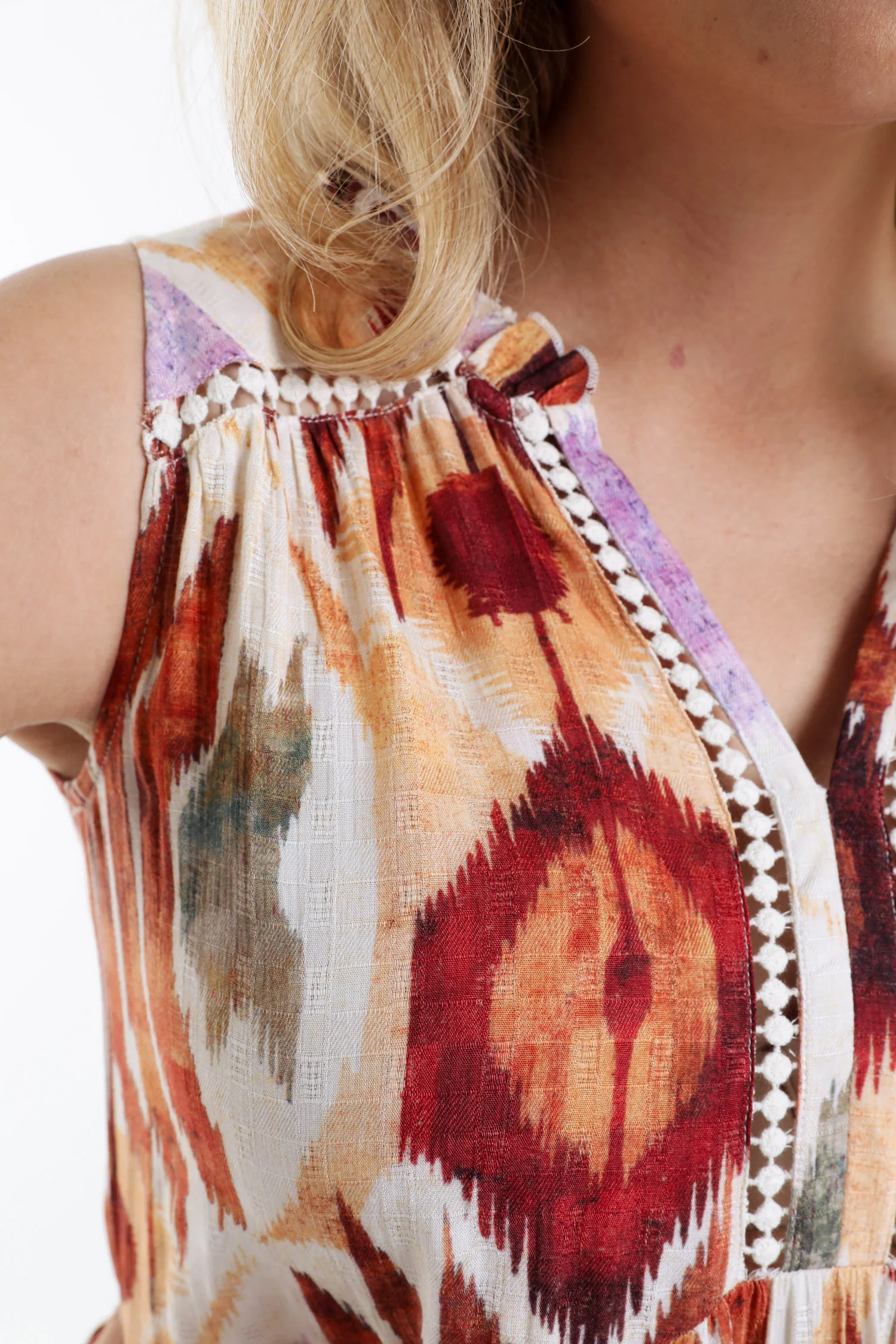 Robe longue en viscose imprimé ethnique - Image 5