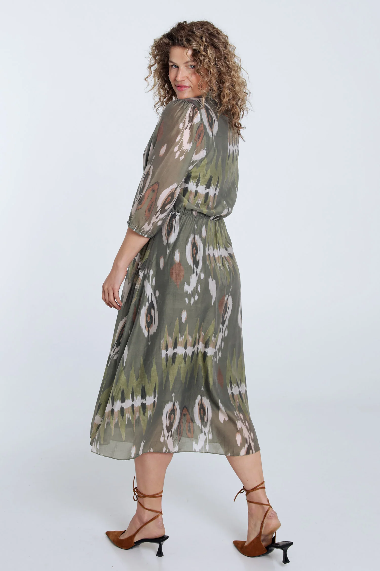 Robe longue en viscose imprimé ethnique - Image 2