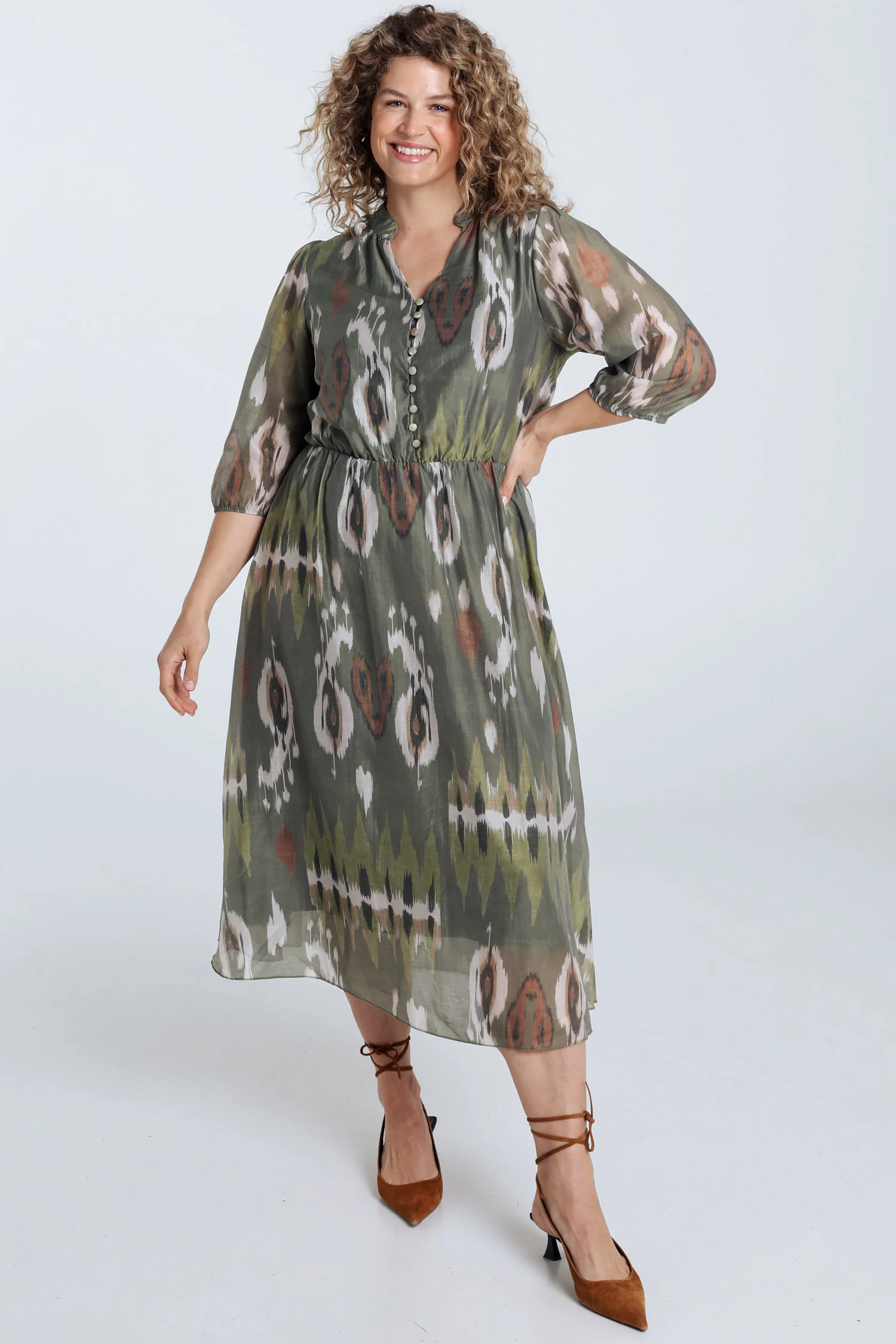 Robe longue en viscose imprimé ethnique - Image 8