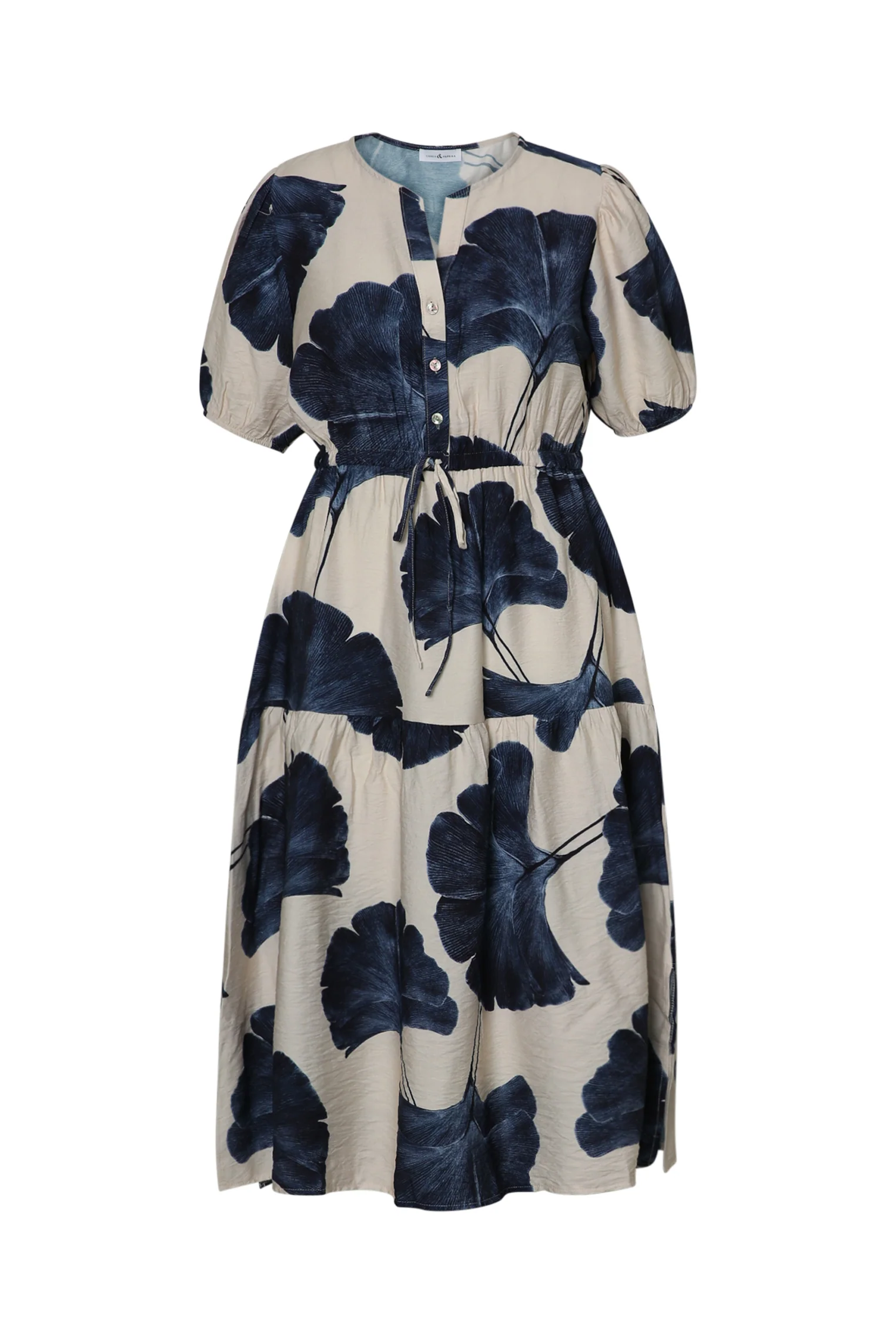 Robe longue en viscose imprimé feuillage - Image 10