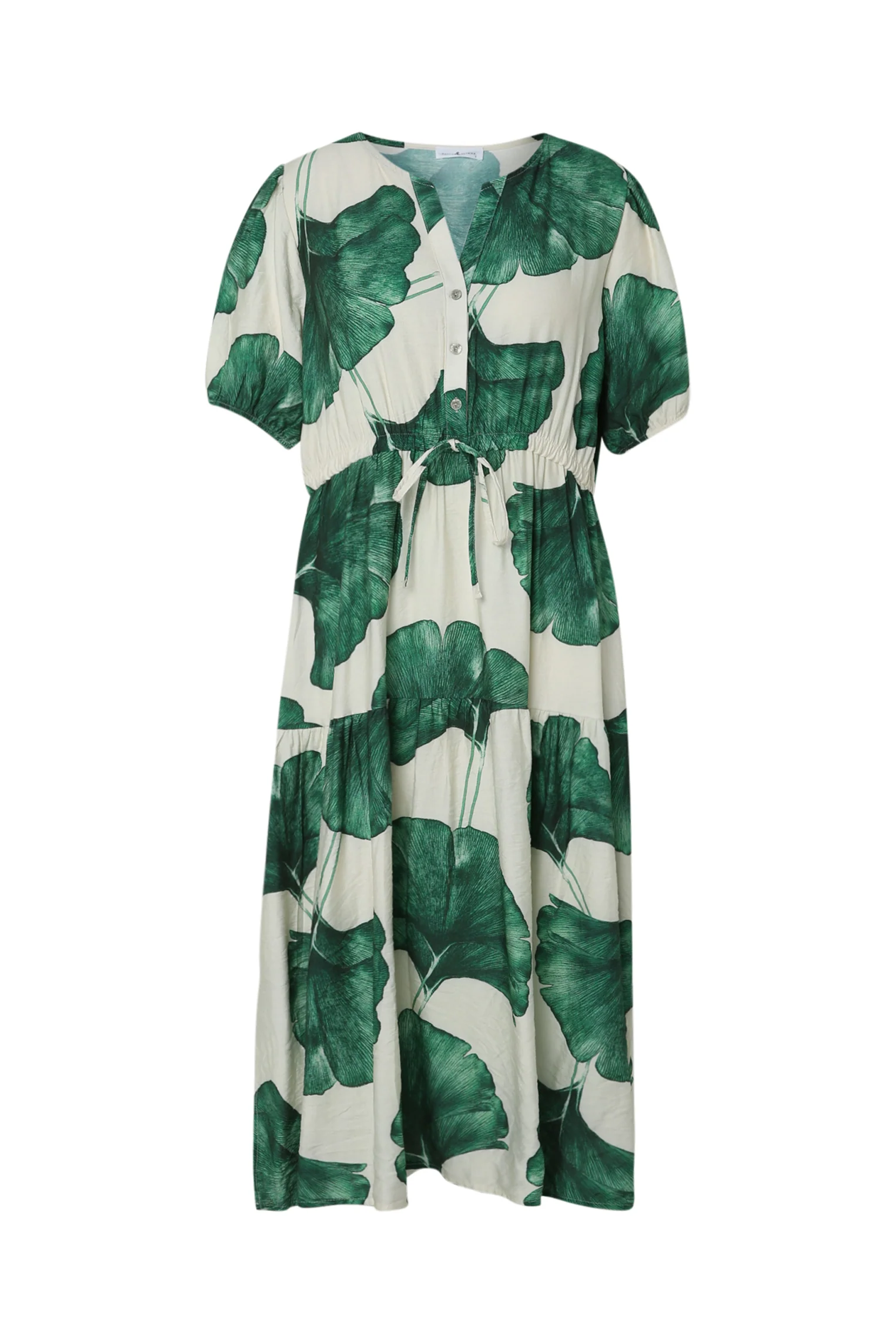 Robe longue en viscose imprimé feuillage - Image 21