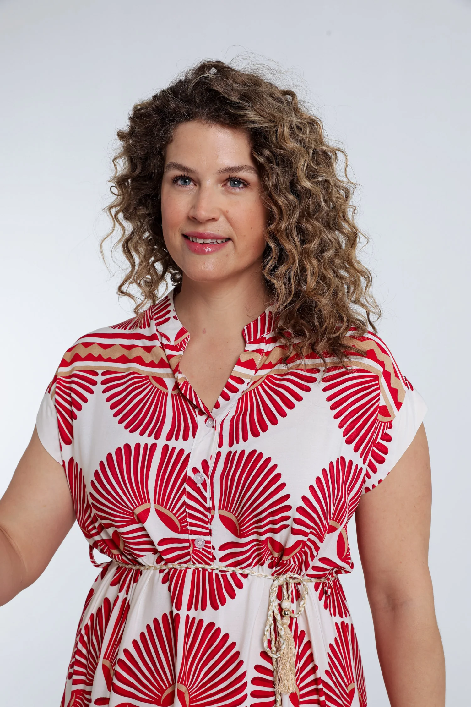 Robe longue en viscose imprimé feuillage - Image 14