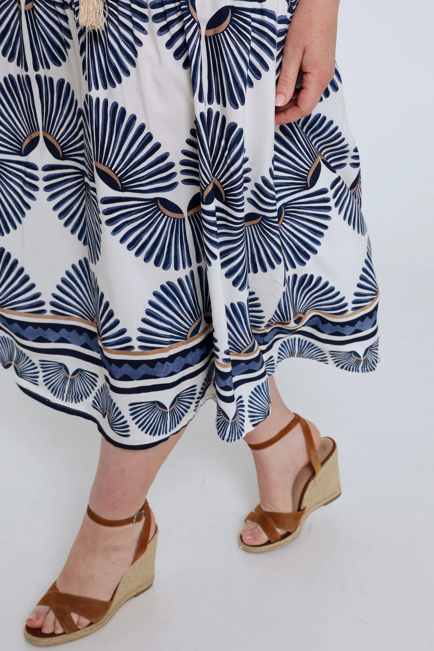 Robe longue en viscose imprimé feuillage - Image 6
