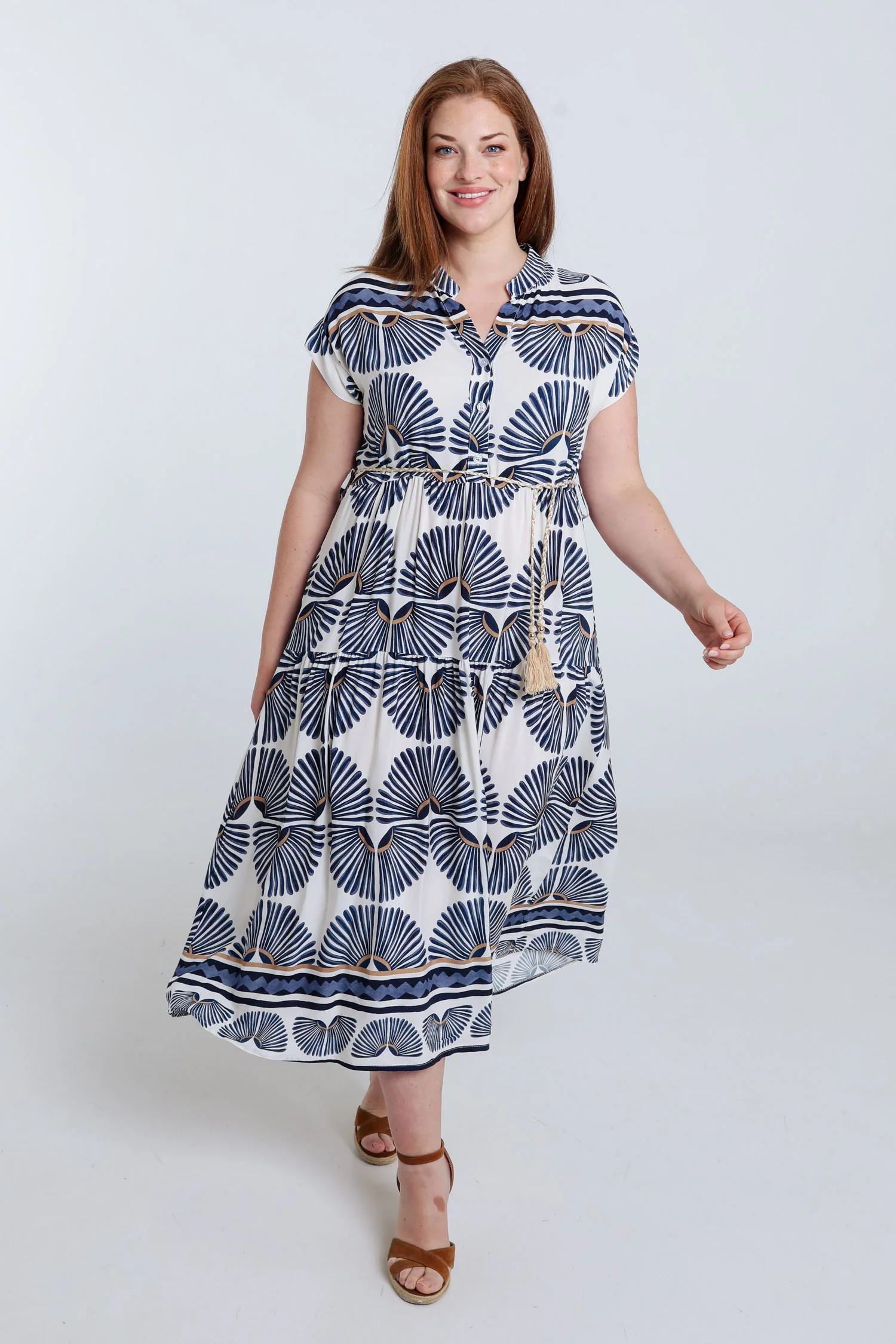 Robe longue en viscose imprimé feuillage - Image 8