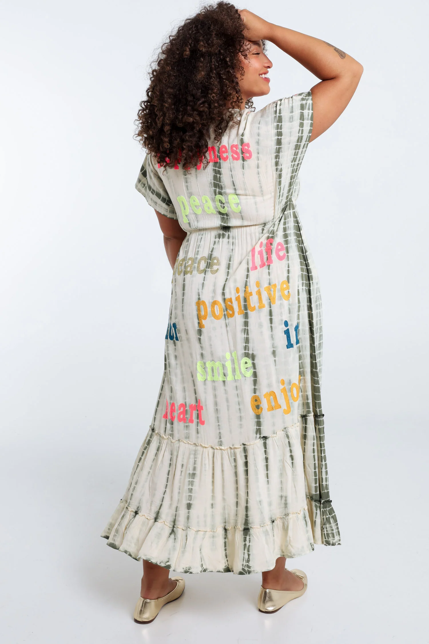 Robe longue en viscose imprimé tie&dye - Image 2