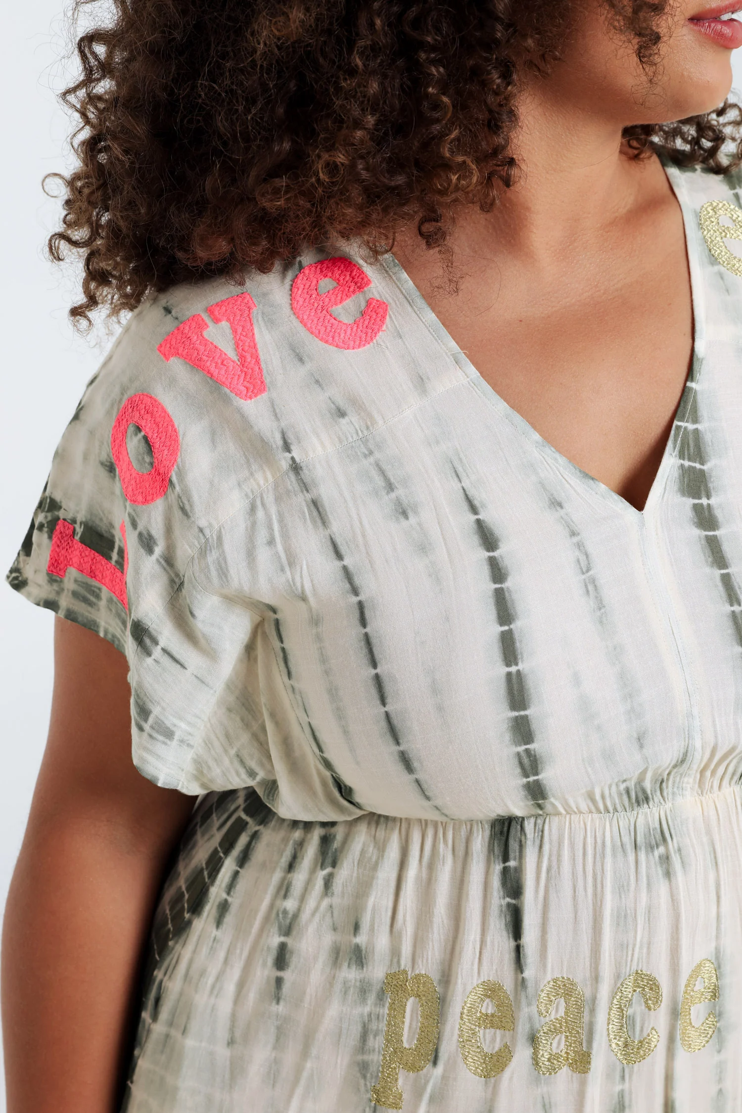 Robe longue en viscose imprimé tie&dye - Image 3