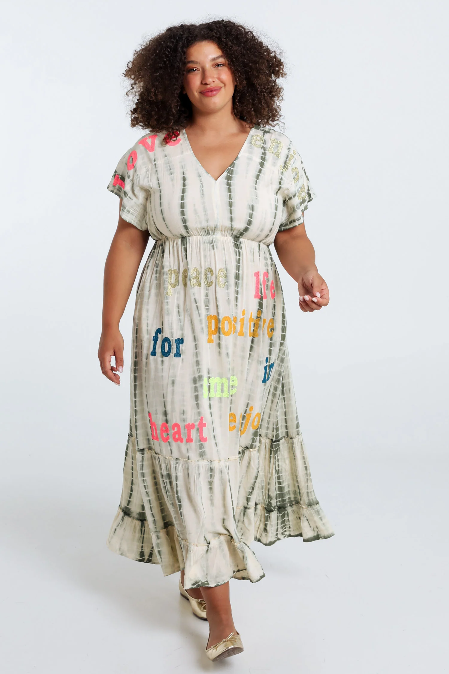 Robe longue en viscose imprimé tie&dye - Image 9