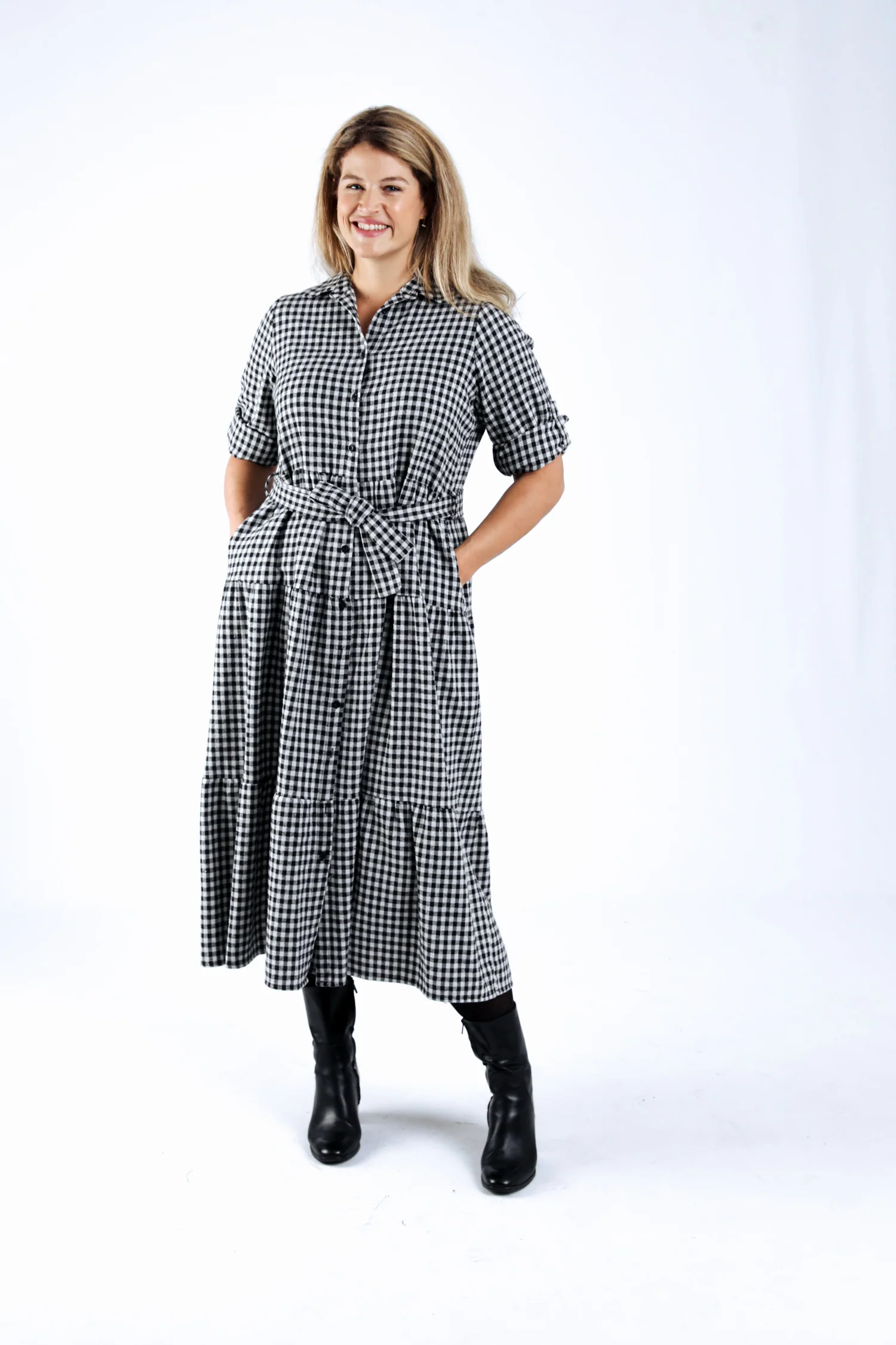 Robe longue imprimé vichy - Image 6