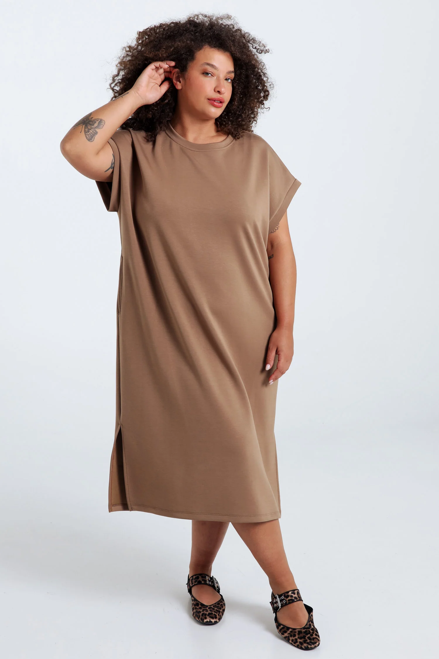 Robe longue unie en viscose - Image 20