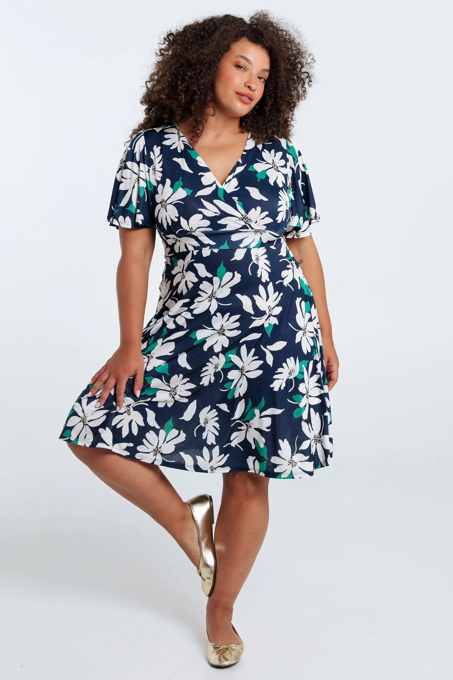 Robe mi-longue imprimé floral - Image 7