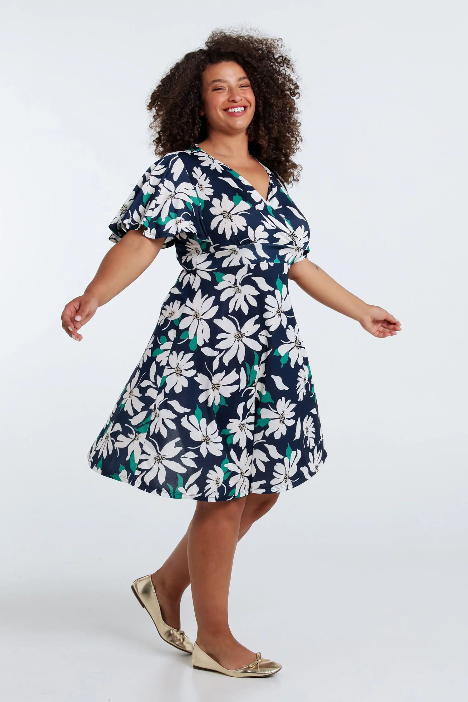 Robe mi-longue imprimé floral - Image 9
