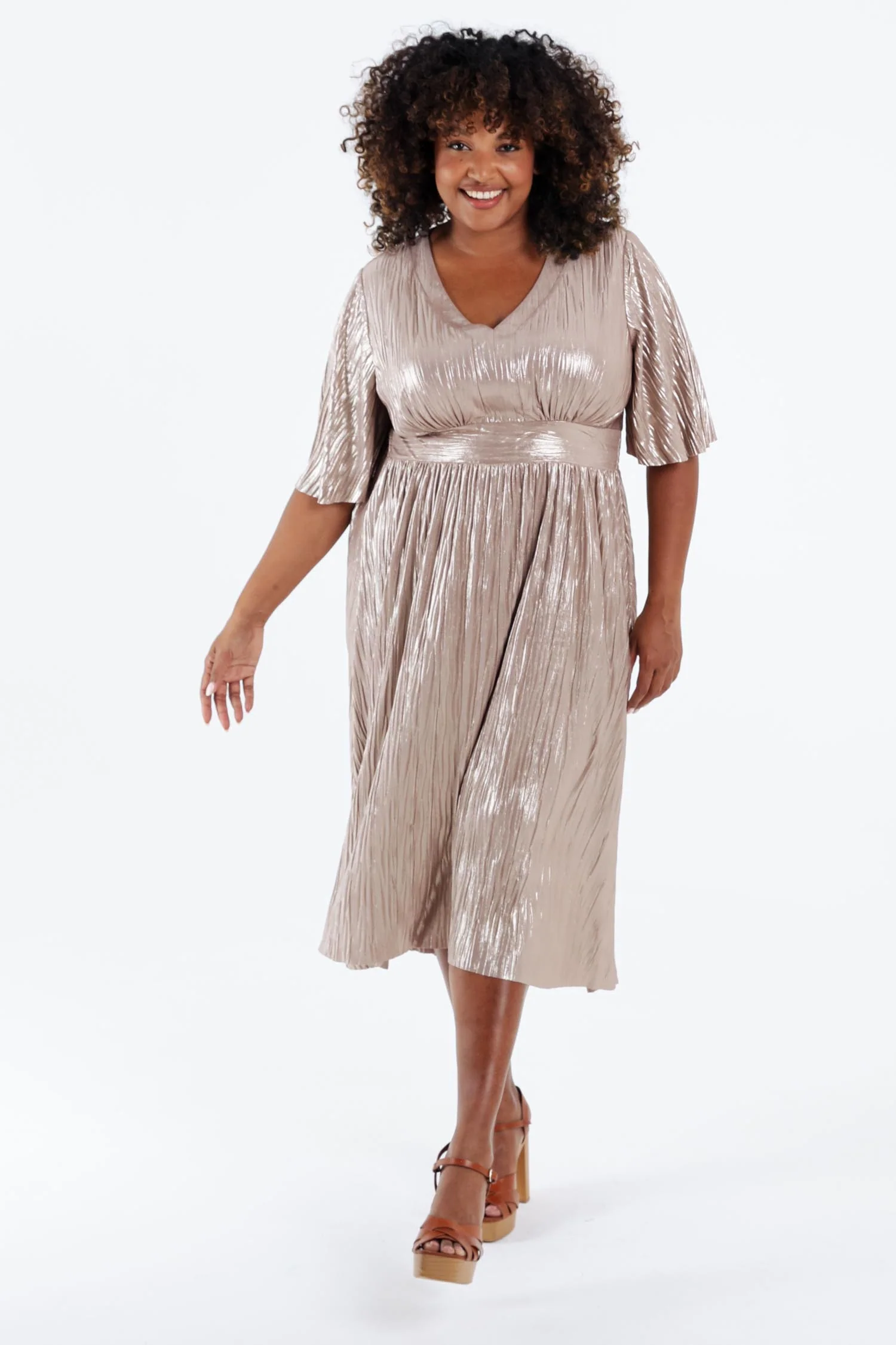 Robe plissée unie - Image 7