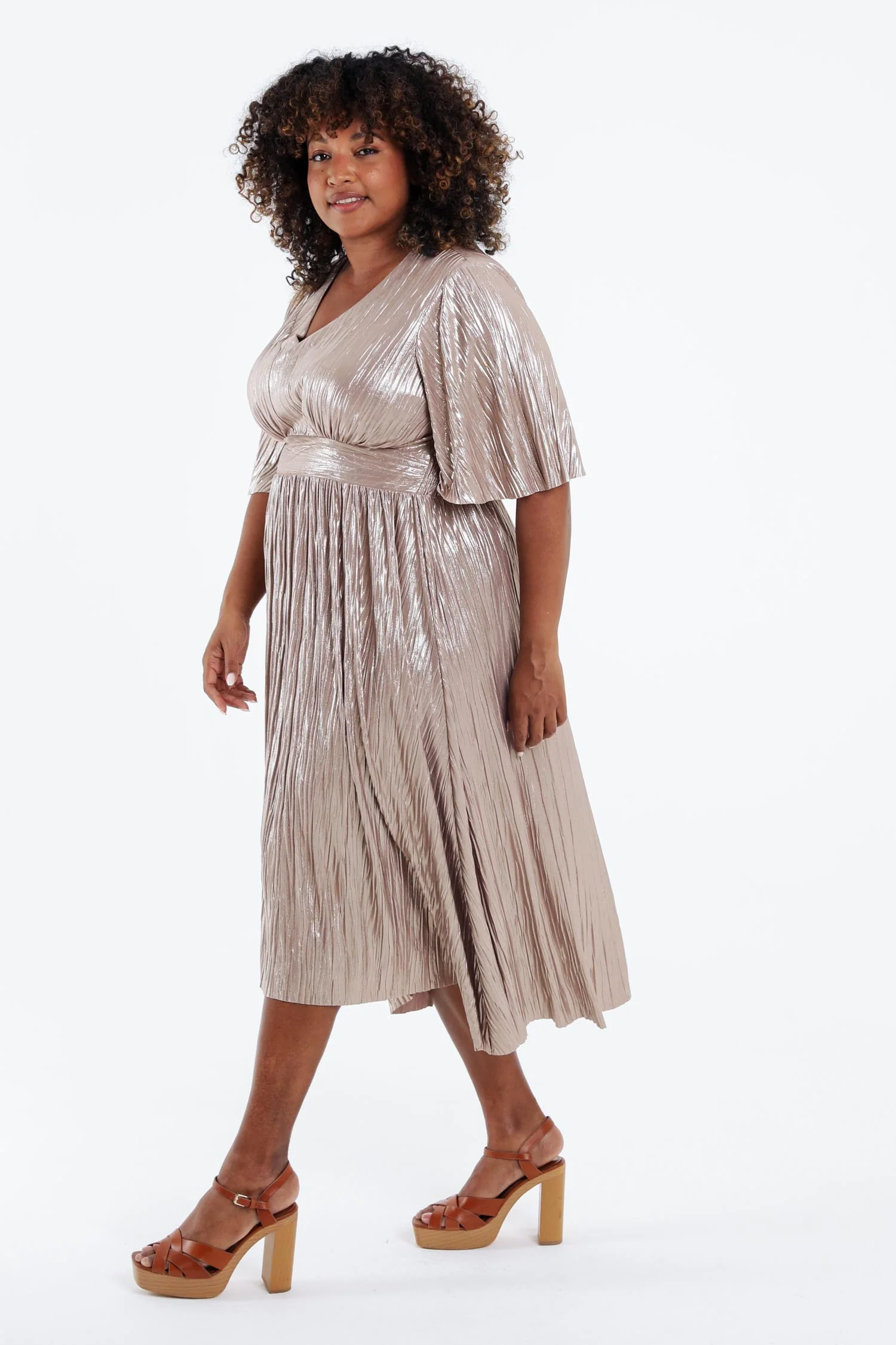 Robe plissée unie - Image 9