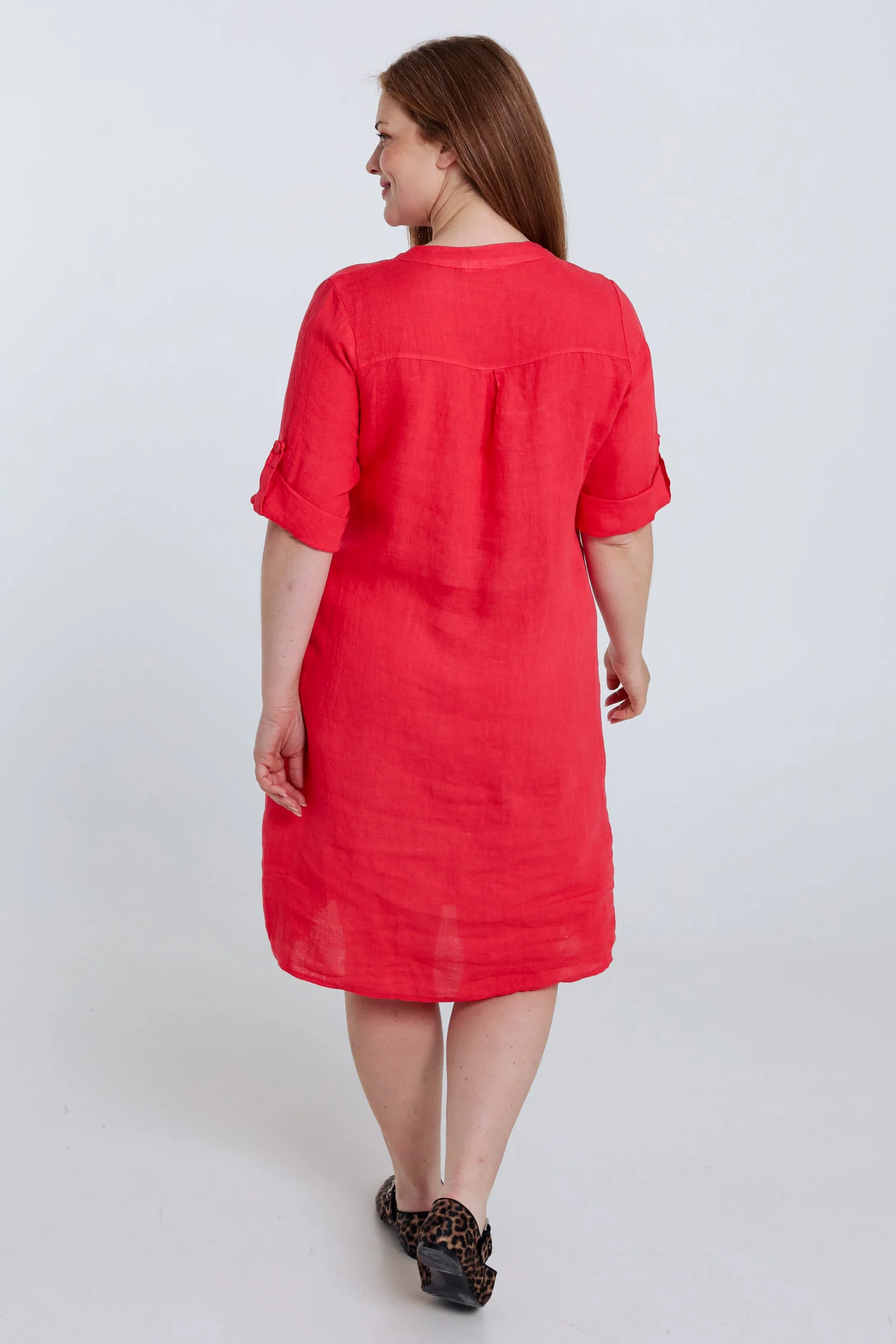 Robe tunique en lin unie - Image 13