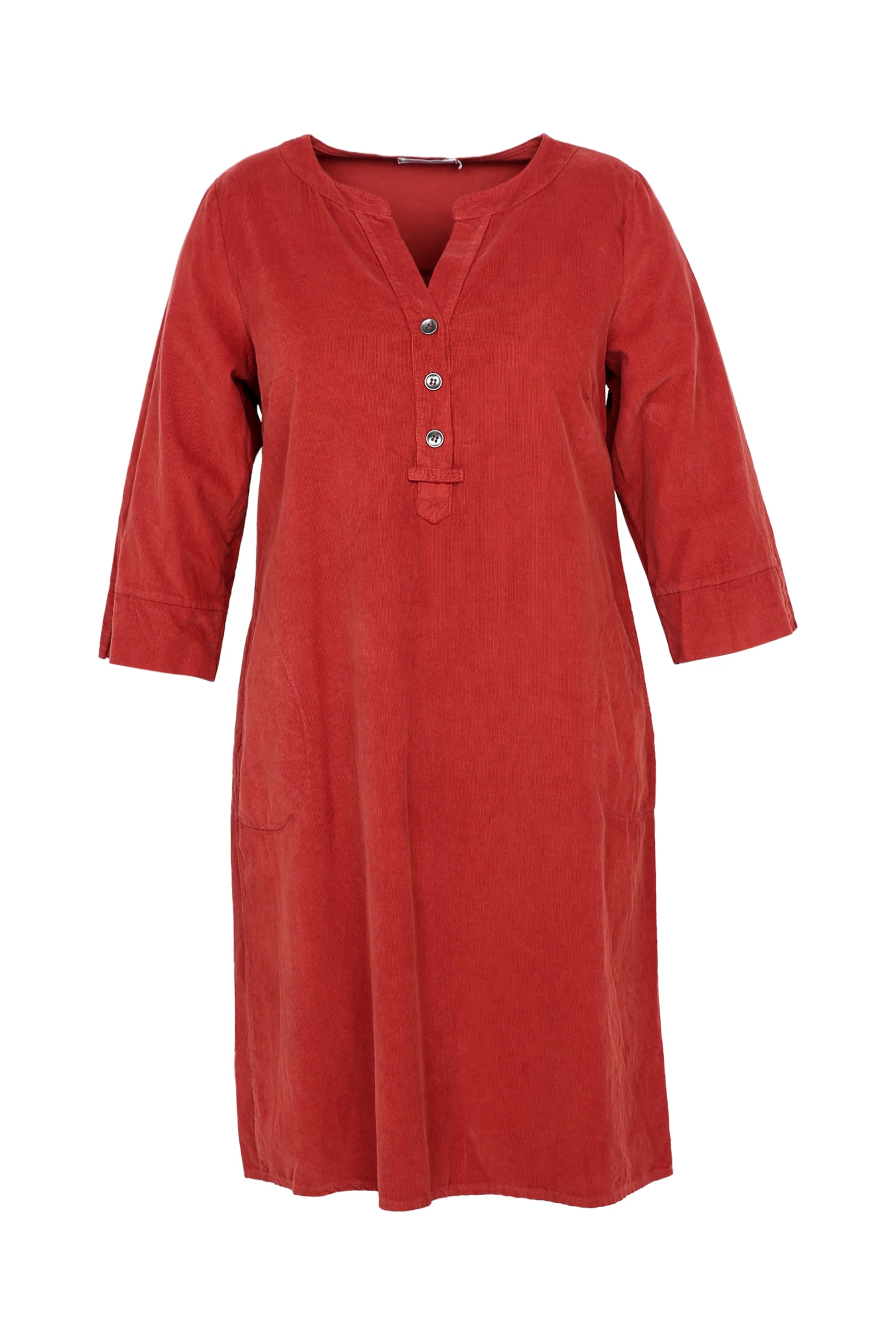 Robe tunique en velours uni - Image 3