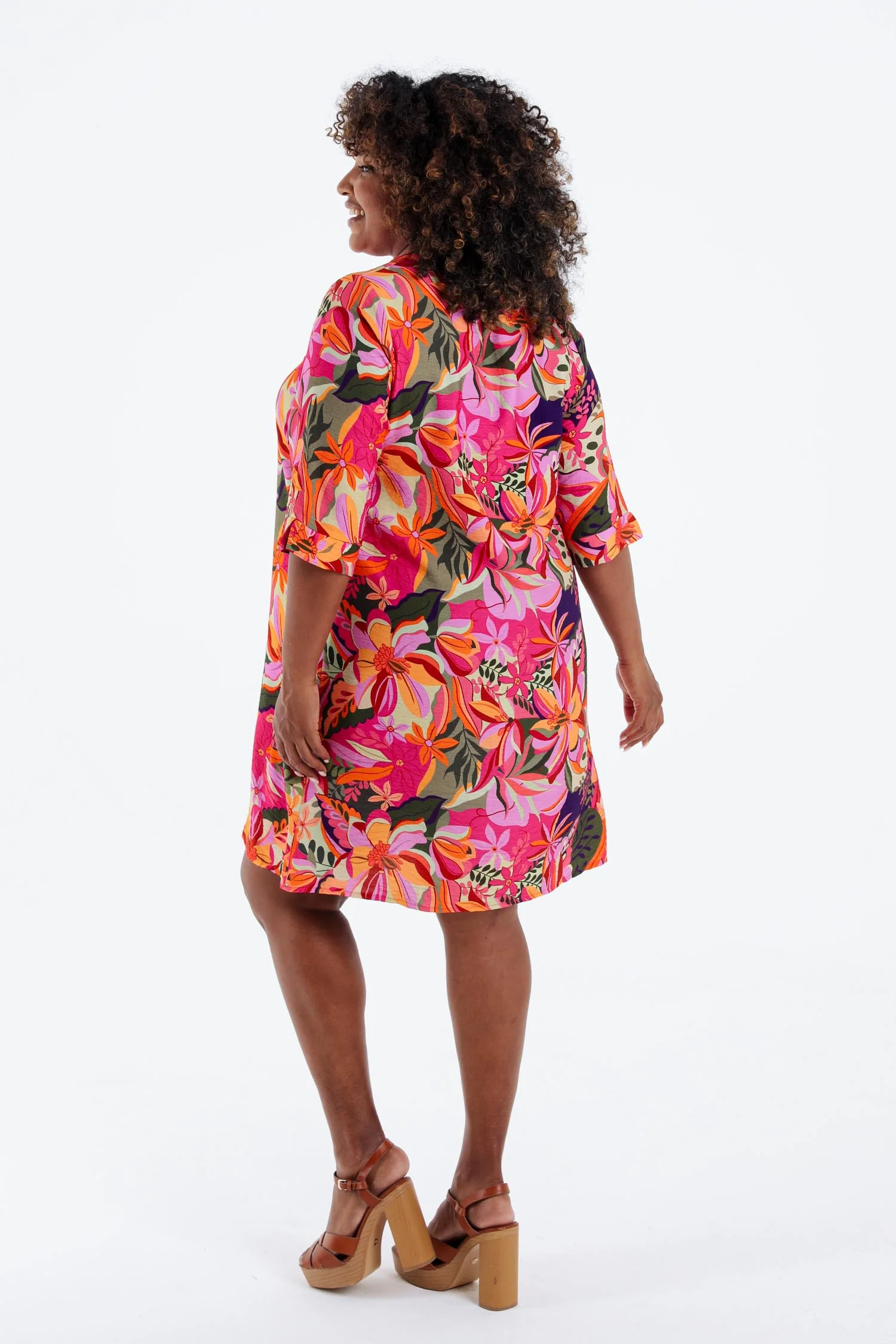 Robe tunique en viscose imprimé floral - Image 2